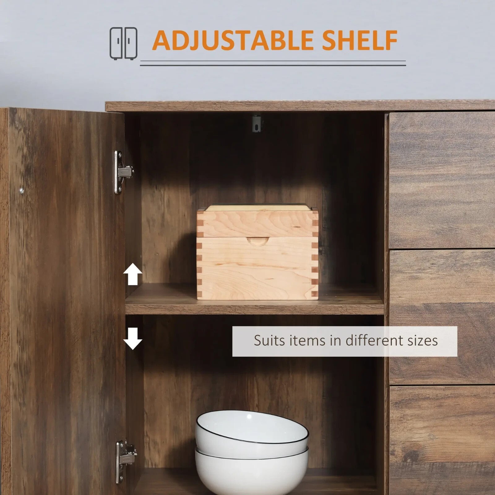 Large Industrial Sideboard Storage Cabinet Vintage Cupboard Drawers Metal Legs - Home and Garden Furniture Shop - rustic - furniture