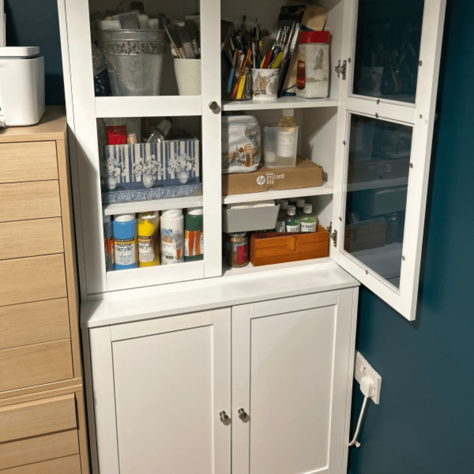 Large Kitchen Larder Cabinet Bookcase Display Storage Doors Adjustable Shelves - Home and Garden Furniture Shop - rustic - furniture