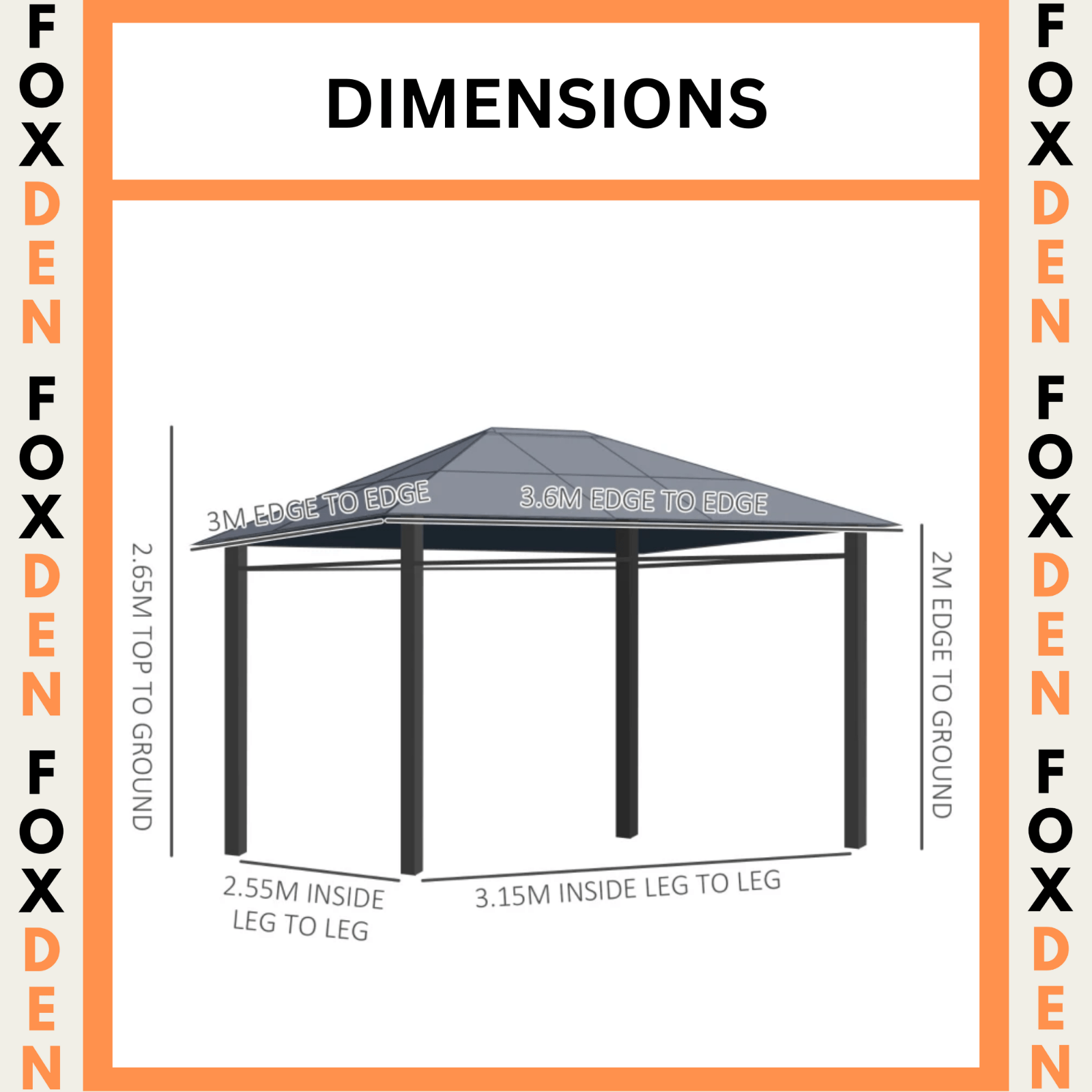 Large Metal Frame Gazebo with Sides Garden Privacy Walls Heavy Duty Hardtop Roof - Home and Garden Furniture Shop - #rustic - furniture#