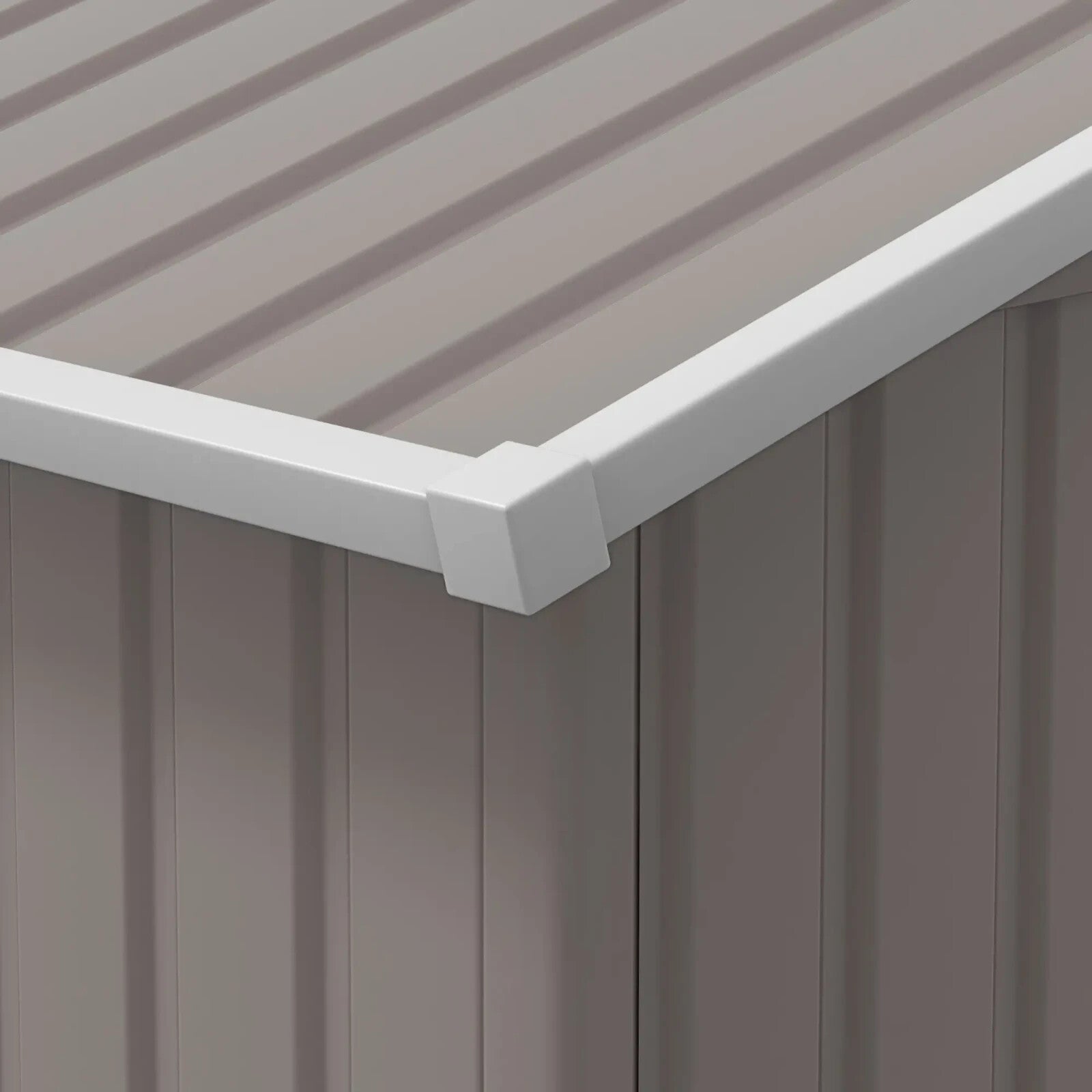 Large Metal Garden Shed Storage with Foundation Kit & Vents Grey Doors 13 x 11ft - Home and Garden Furniture Shop - rustic - furniture