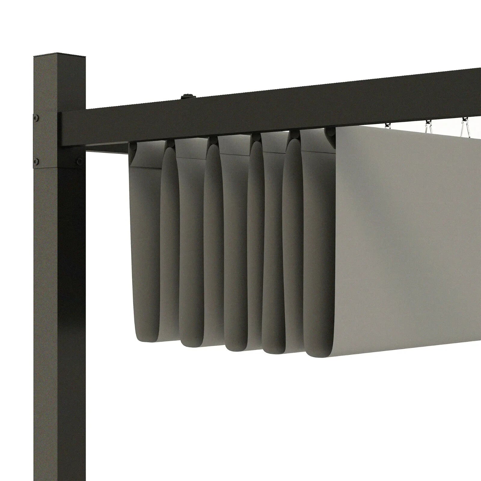 Large Metal Pergola with Roof Heavy Duty Frame 3m Patio Gazebo Shelter Canopy - Home and Garden Furniture Shop - rustic - furniture