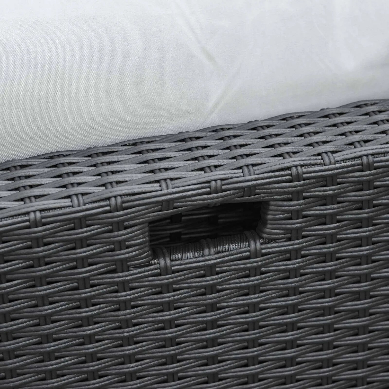 Large Outdoor Patio Furniture Black Garden Wicker Rattan Sofa Chair & Table Set - Home and Garden Furniture Shop - rustic - furniture