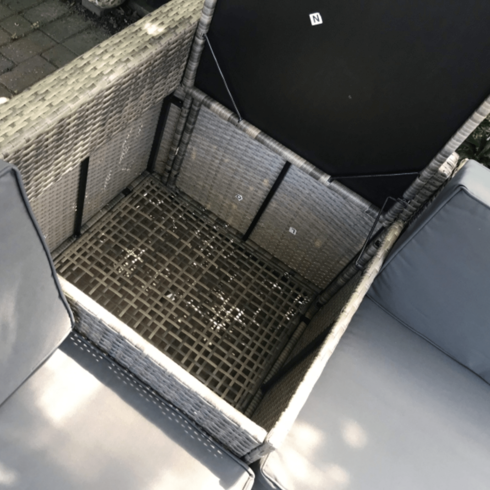 Large Patio Rattan Corner Sofa Set Garden Furniture Side Table Cushion 12 Seater - Home and Garden Furniture Shop - rustic - furniture