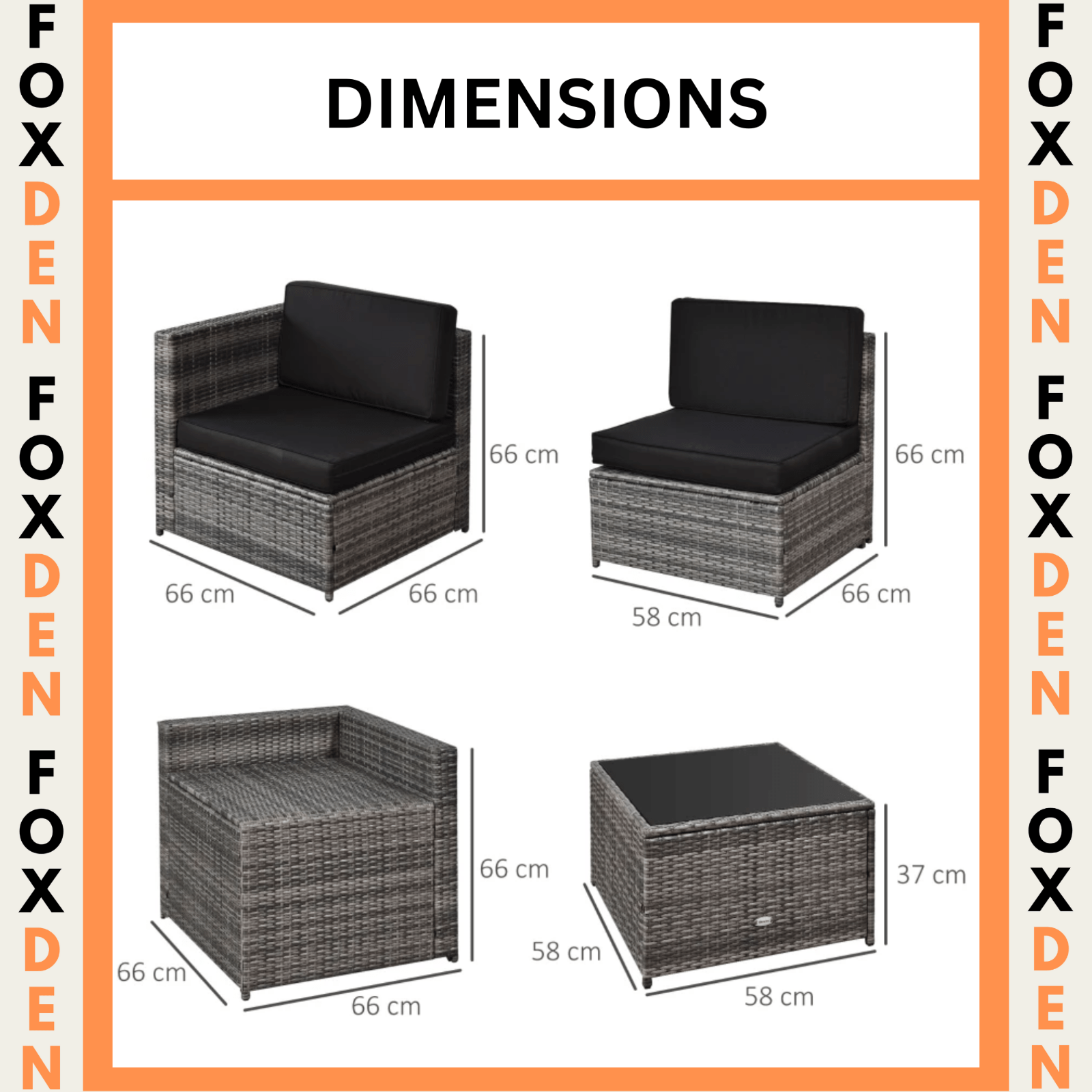 Large Patio Rattan Sofa Set 8 Piece Corner Garden Furniture Side Table Cushion - Home and Garden Furniture Shop - rustic - furniture