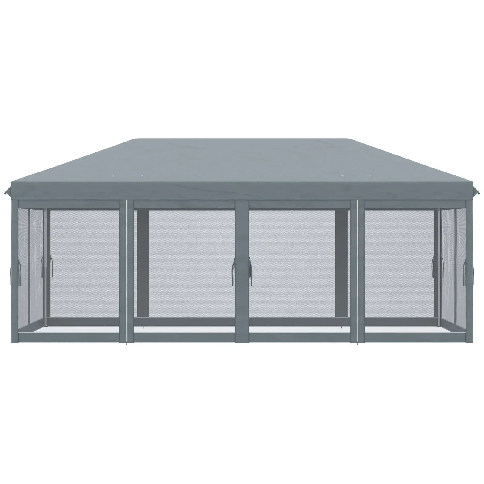 Large Pop Up Gazebo Party Tent Canopy 6 Removable Sidewalls 6 x 3m Grey Marquee - Home and Garden Furniture Shop - rustic - furniture
