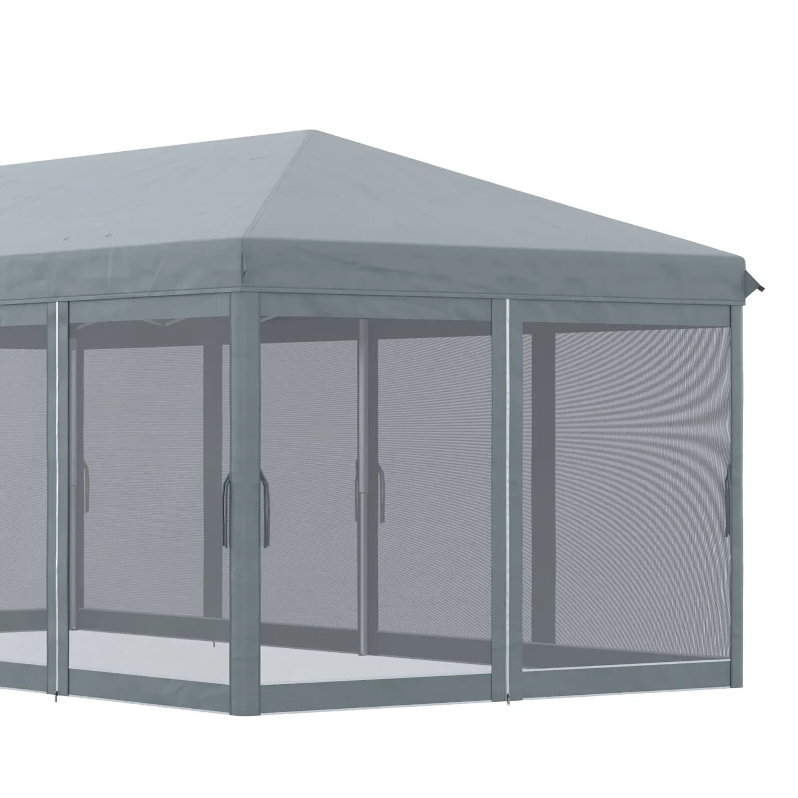 Large Pop Up Gazebo Party Tent Canopy 6 Removable Sidewalls 6 x 3m Grey Marquee - Home and Garden Furniture Shop - rustic - furniture
