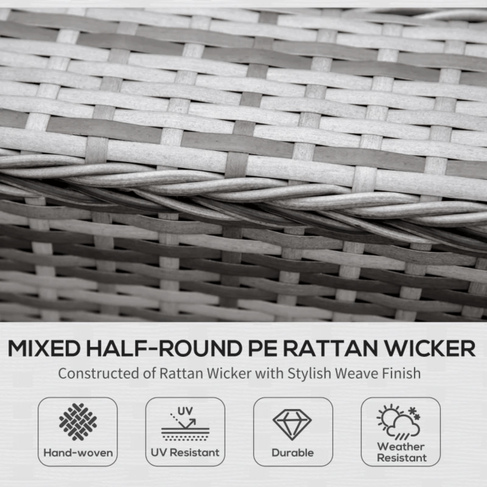 Large Rattan Corner Sofa Set Garden Patio Wicker Furniture Round Chair Cushion - Home and Garden Furniture Shop - rustic - furniture