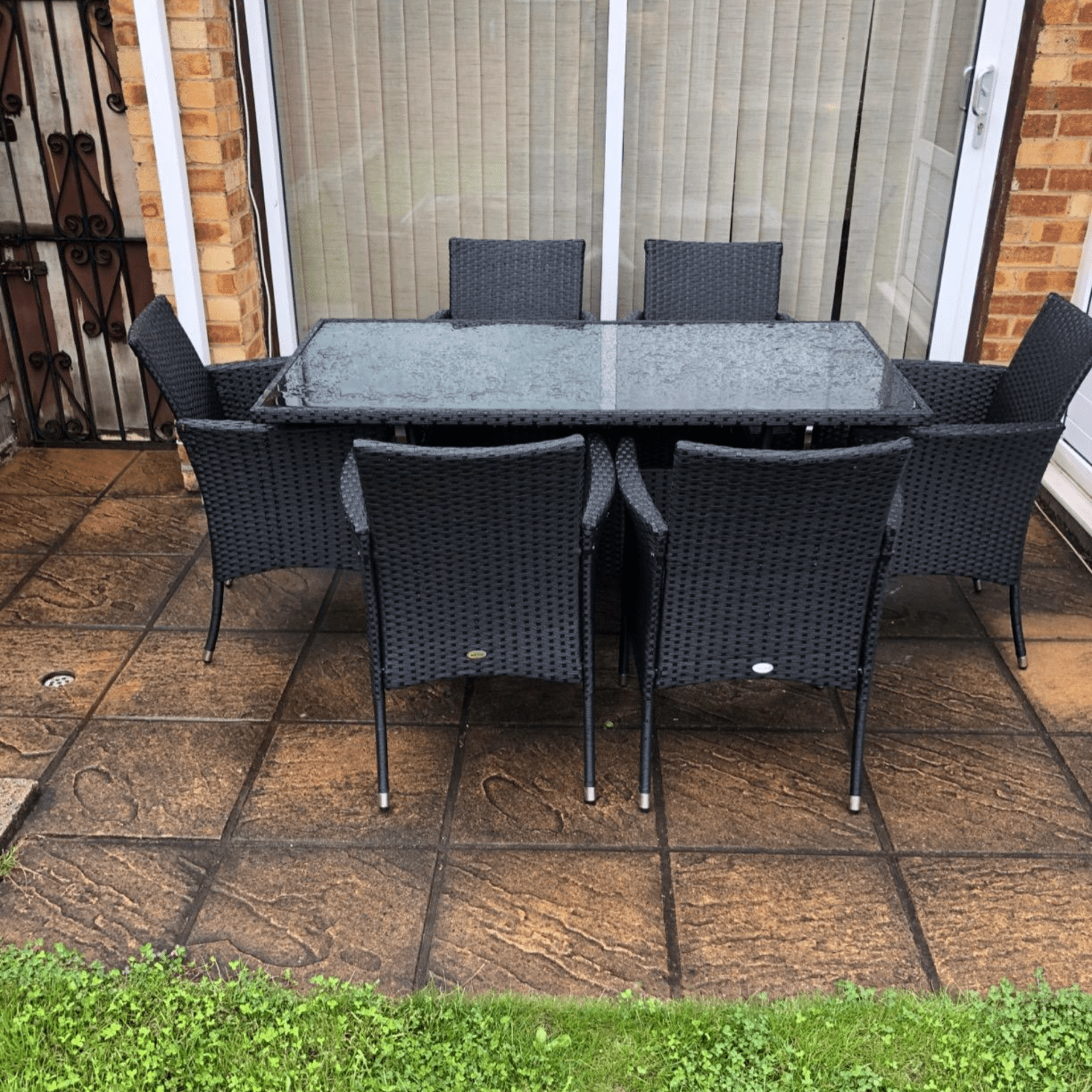 Large Rattan Dining Table and Chairs Set 6 Seater Patio Garden Furniture Seating - Home and Garden Furniture Shop - rustic - furniture