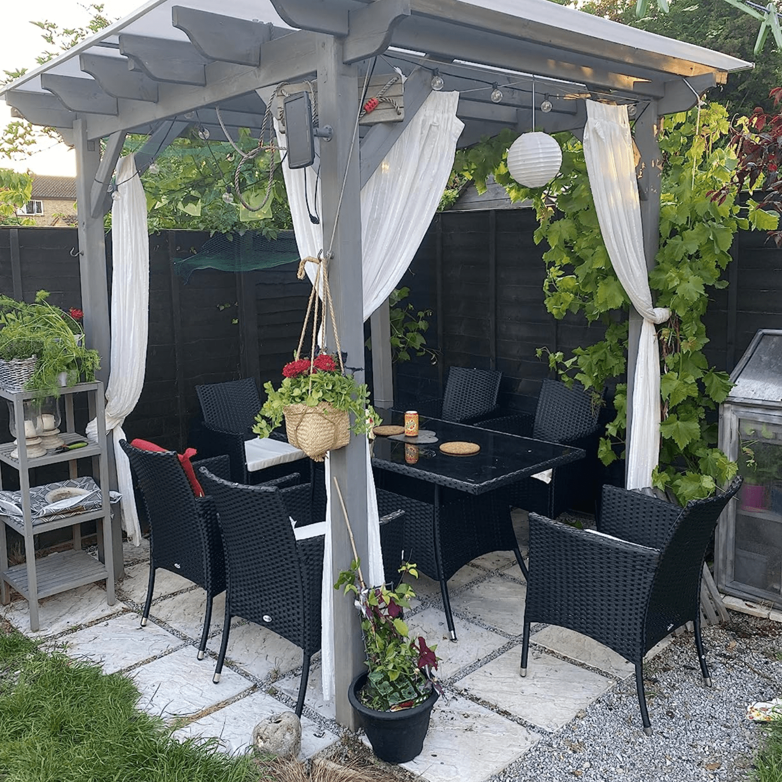 Large Rattan Dining Table and Chairs Set 6 Seater Patio Garden Furniture Seating - Home and Garden Furniture Shop - rustic - furniture