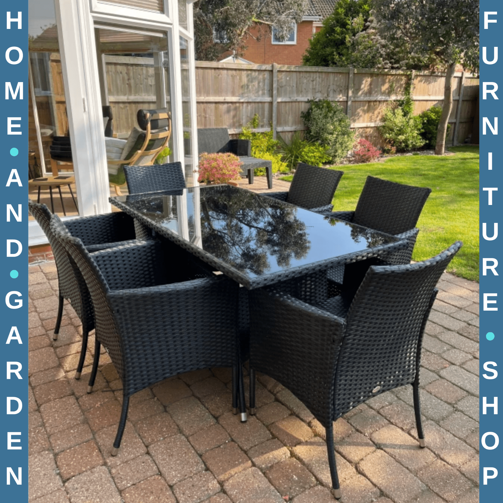 Large Rattan Dining Table and Chairs Set 6 Seater Patio Garden Furniture Seating - Home and Garden Furniture Shop - rustic - furniture