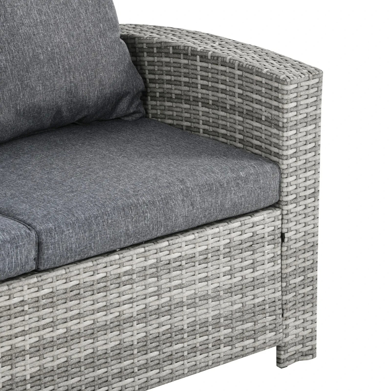 Large Rattan Patio Sofa Set Cushion Outdoor Garden Furniture Table Armchairs Set - Home and Garden Furniture Shop - rustic - furniture