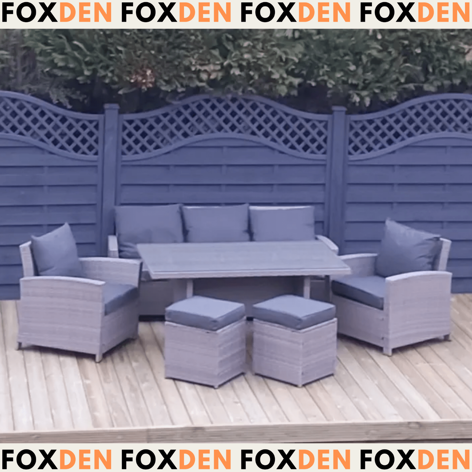 Large Rattan Patio Sofa Set Cushion Outdoor Garden Furniture Table Armchairs Set - Home and Garden Furniture Shop - #rustic - furniture#