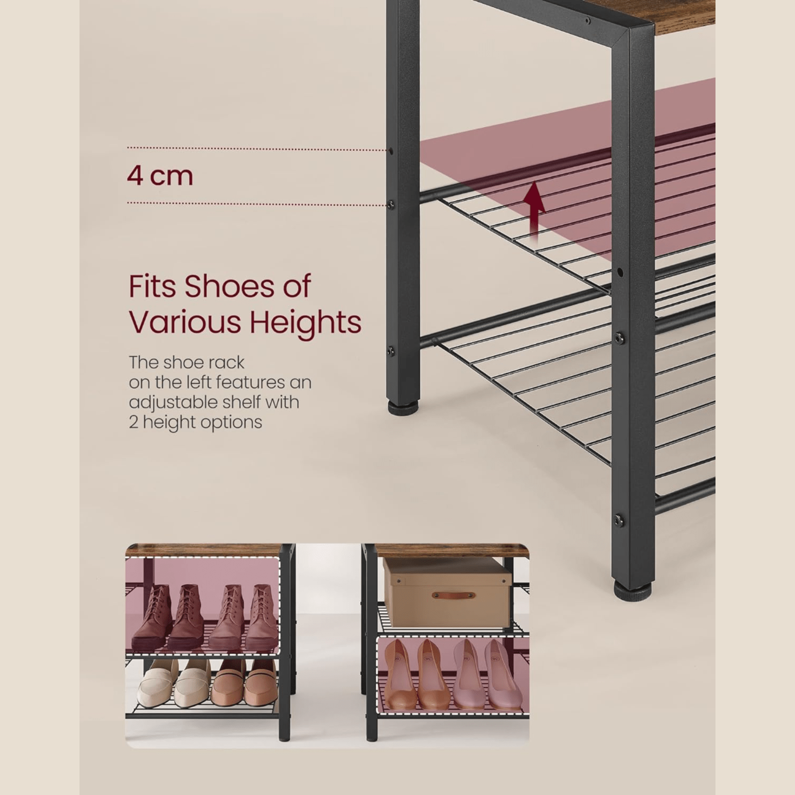 Large Rustic Hall Tree Coat Stand Shoe Rack Bench with Storage Shelves and Hooks - Home and Garden Furniture Shop - rustic - furniture