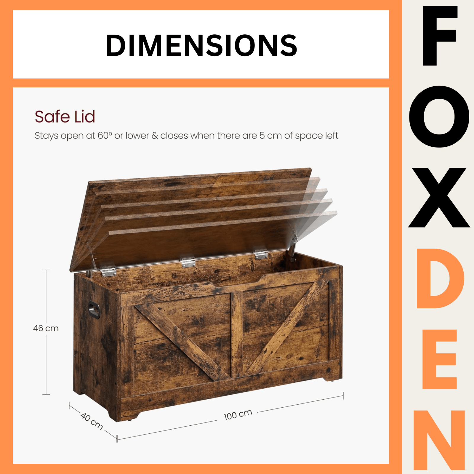 Large Rustic Storage Chest Shoe Bench Toys Trunk Box Organiser Industrial Trunk - Home and Garden Furniture Shop - rustic - furniture