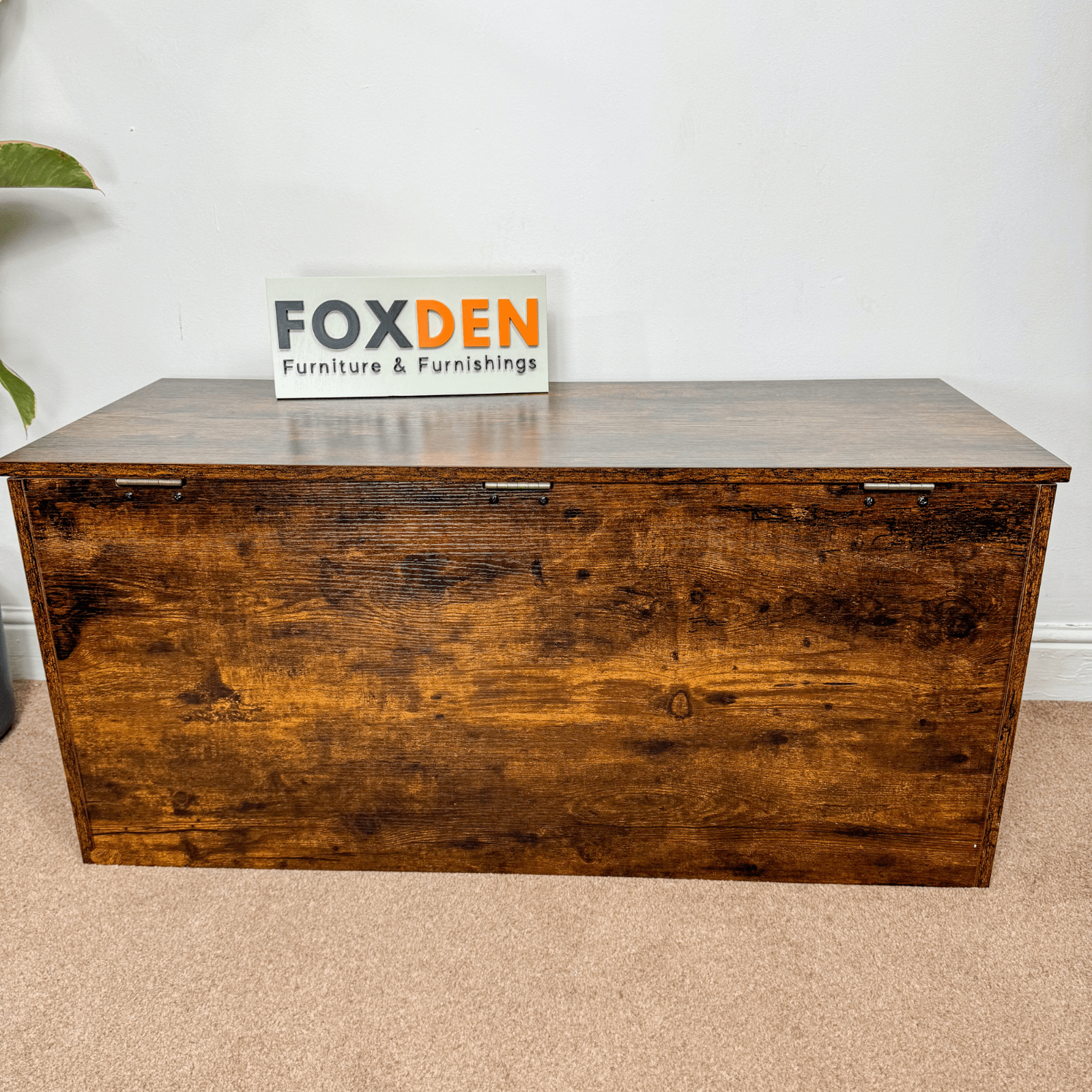 Large Rustic Storage Chest Shoe Bench Toys Trunk Box Organiser Industrial Trunk - Home and Garden Furniture Shop - rustic - furniture