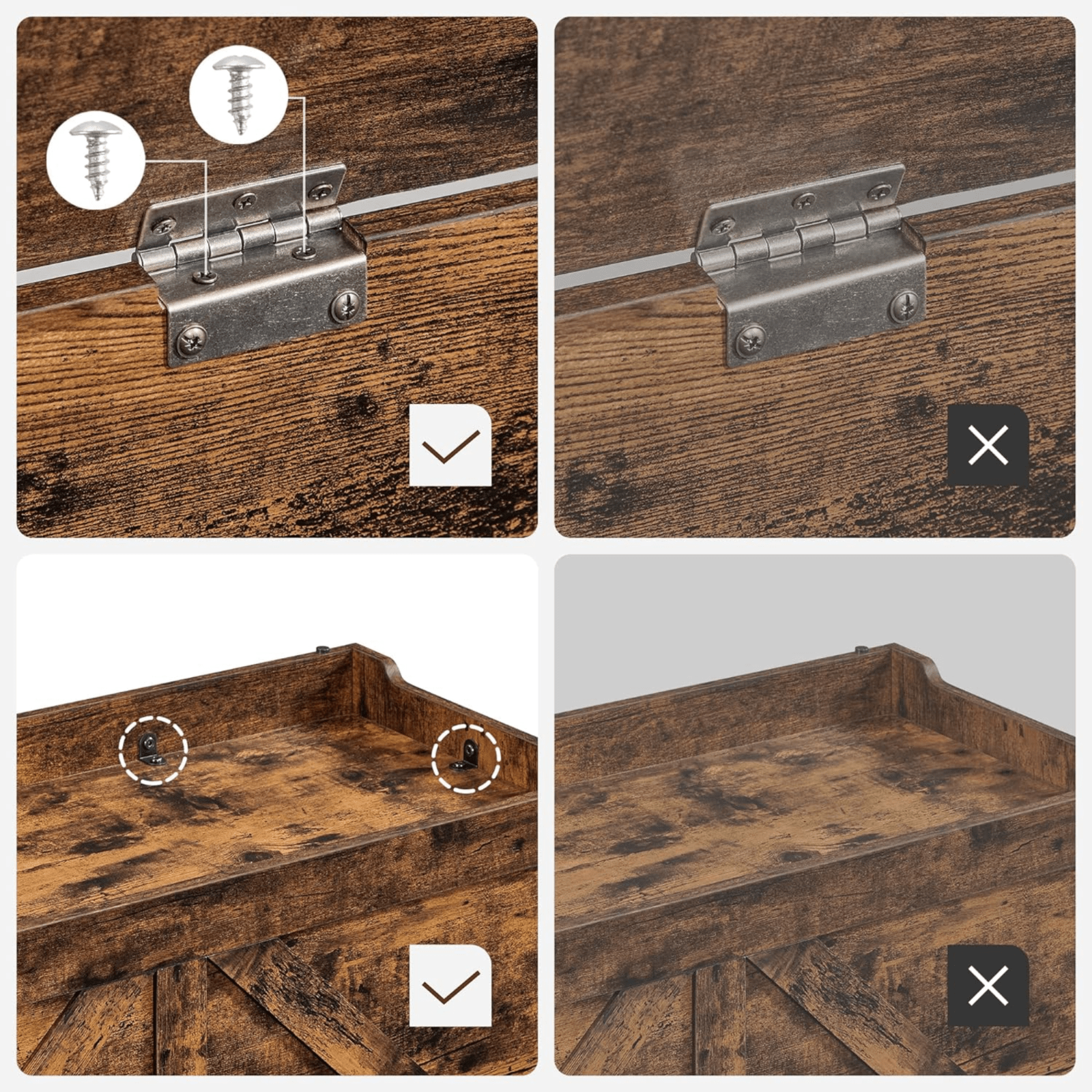 Large Rustic Storage Chest Shoe Bench Toys Trunk Box Organiser Industrial Trunk - Home and Garden Furniture Shop - rustic - furniture