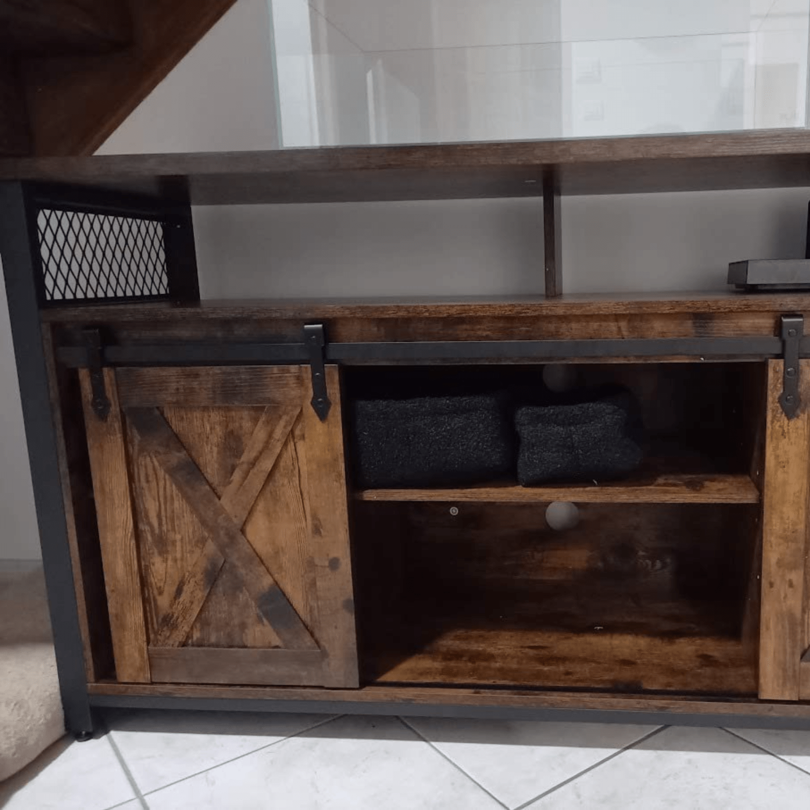 Large Rustic TV Stand Cabinet TV Unit Storage Media Center Living Room Furniture - Home and Garden Furniture Shop - rustic - furniture