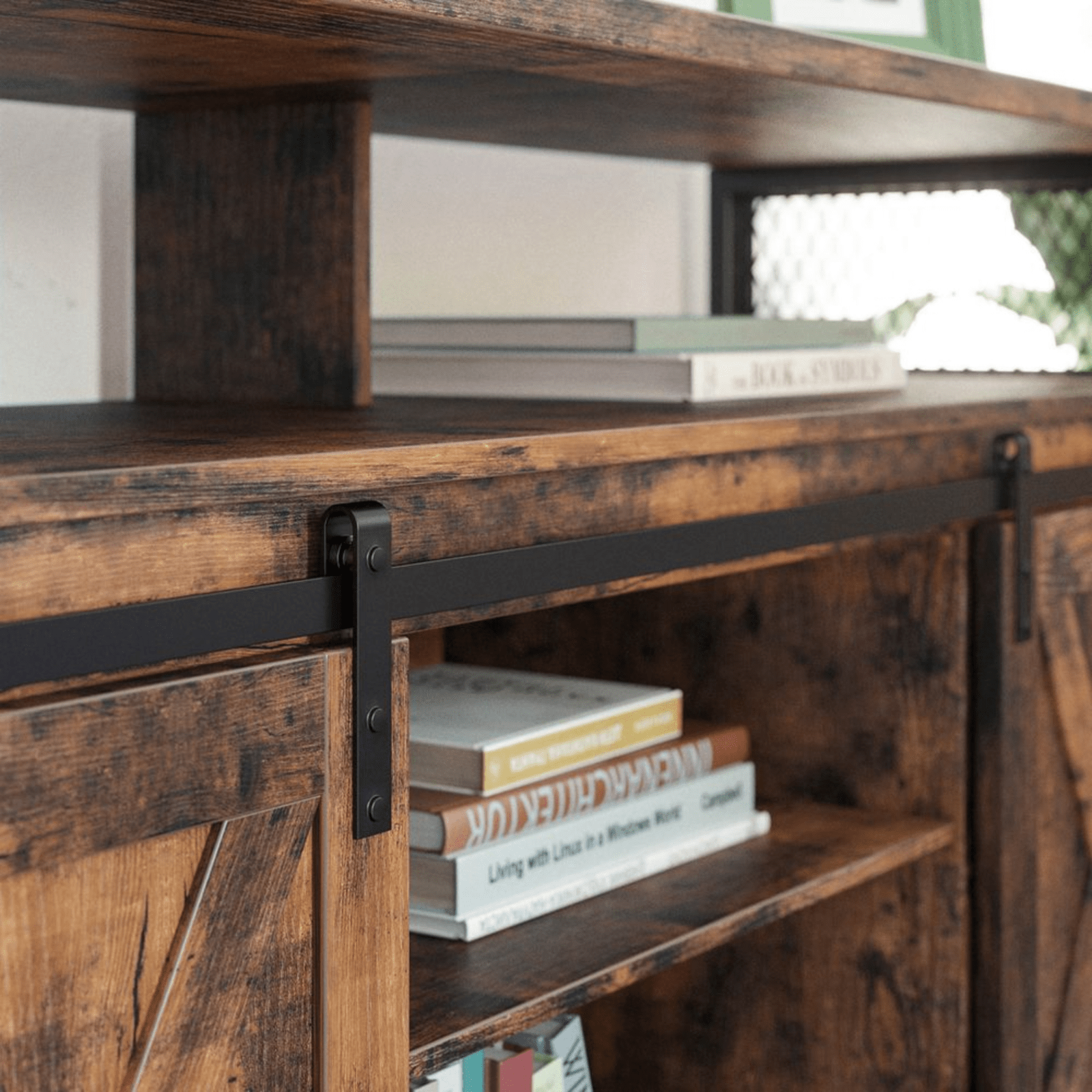 Large Rustic TV Stand Cabinet TV Unit Storage Media Center Living Room Furniture - Home and Garden Furniture Shop - rustic - furniture