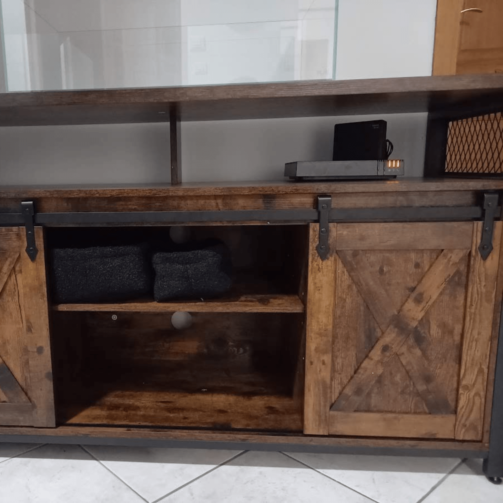Large Rustic TV Stand Cabinet TV Unit Storage Media Center Living Room Furniture - Home and Garden Furniture Shop - rustic - furniture