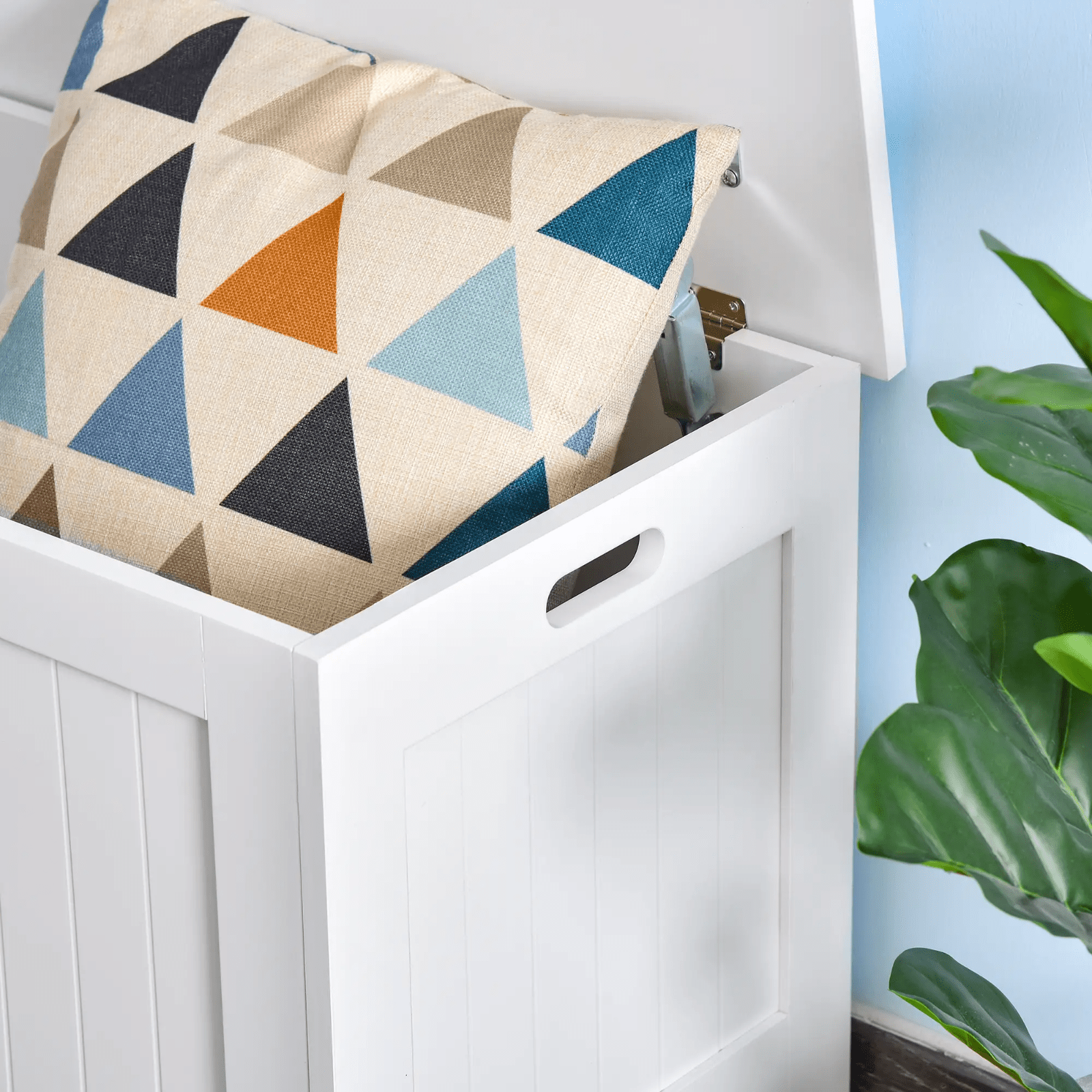 Large Storage Box Toy Chest Window Seat Bedroom Bed End Seat Ottomon Safety Lid - Home and Garden Furniture Shop - rustic - furniture