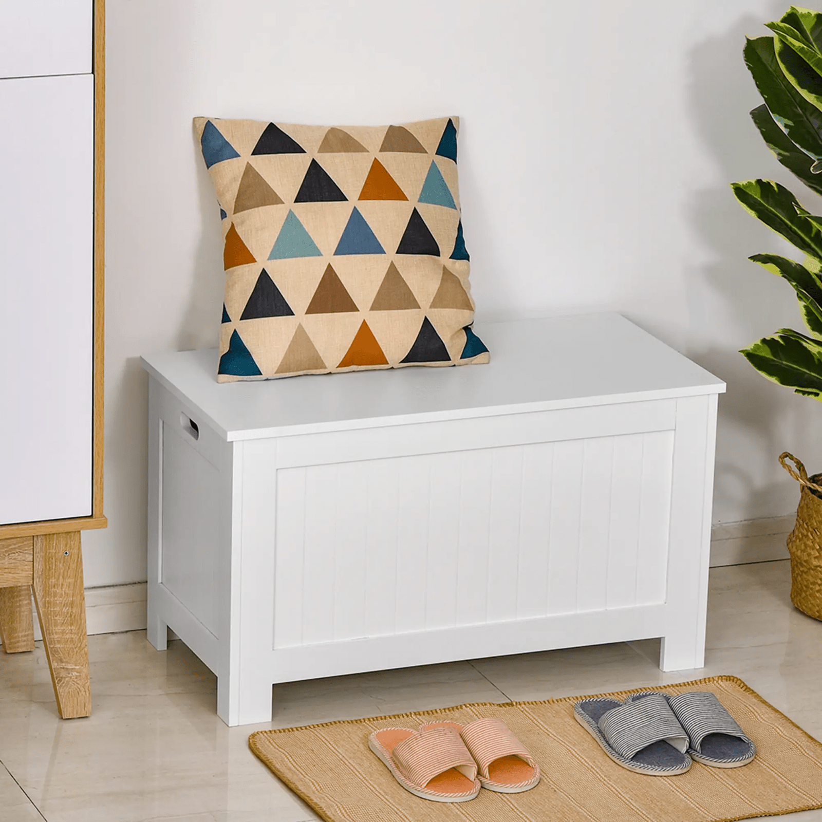 Large Storage Box Toy Chest Window Seat Bedroom Bed End Seat Ottomon Safety Lid - Home and Garden Furniture Shop - rustic - furniture