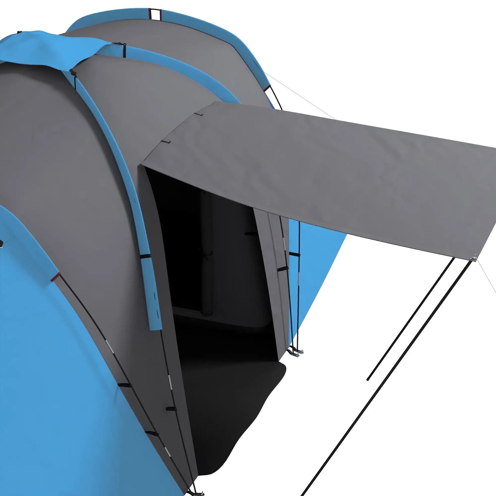 Large Tunnel Camping Tent with 2 Bedrooms Living Area 2000mm Waterproof 4–6 Man - Home and Garden Furniture Shop - rustic - furniture