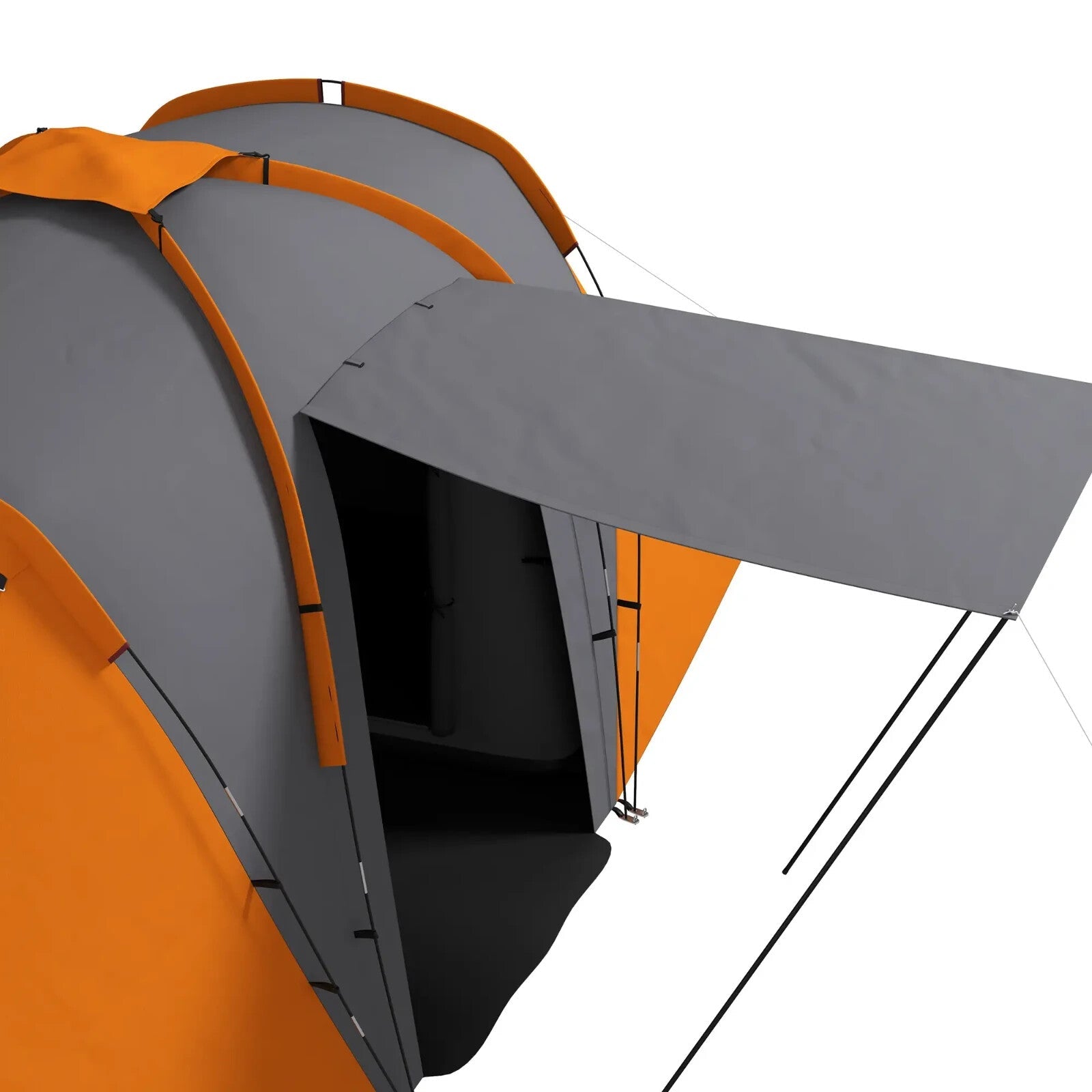 Large Tunnel Camping Tent with 2 Bedrooms Living Area 2000mm Waterproof 4–6 Man - Home and Garden Furniture Shop - rustic - furniture