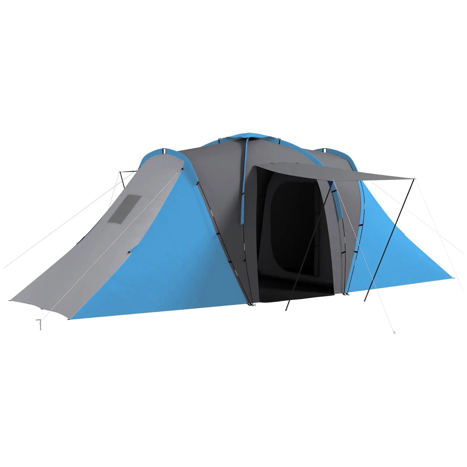 Large Tunnel Camping Tent with 2 Bedrooms Living Area 2000mm Waterproof 4–6 Man - Home and Garden Furniture Shop - rustic - furniture