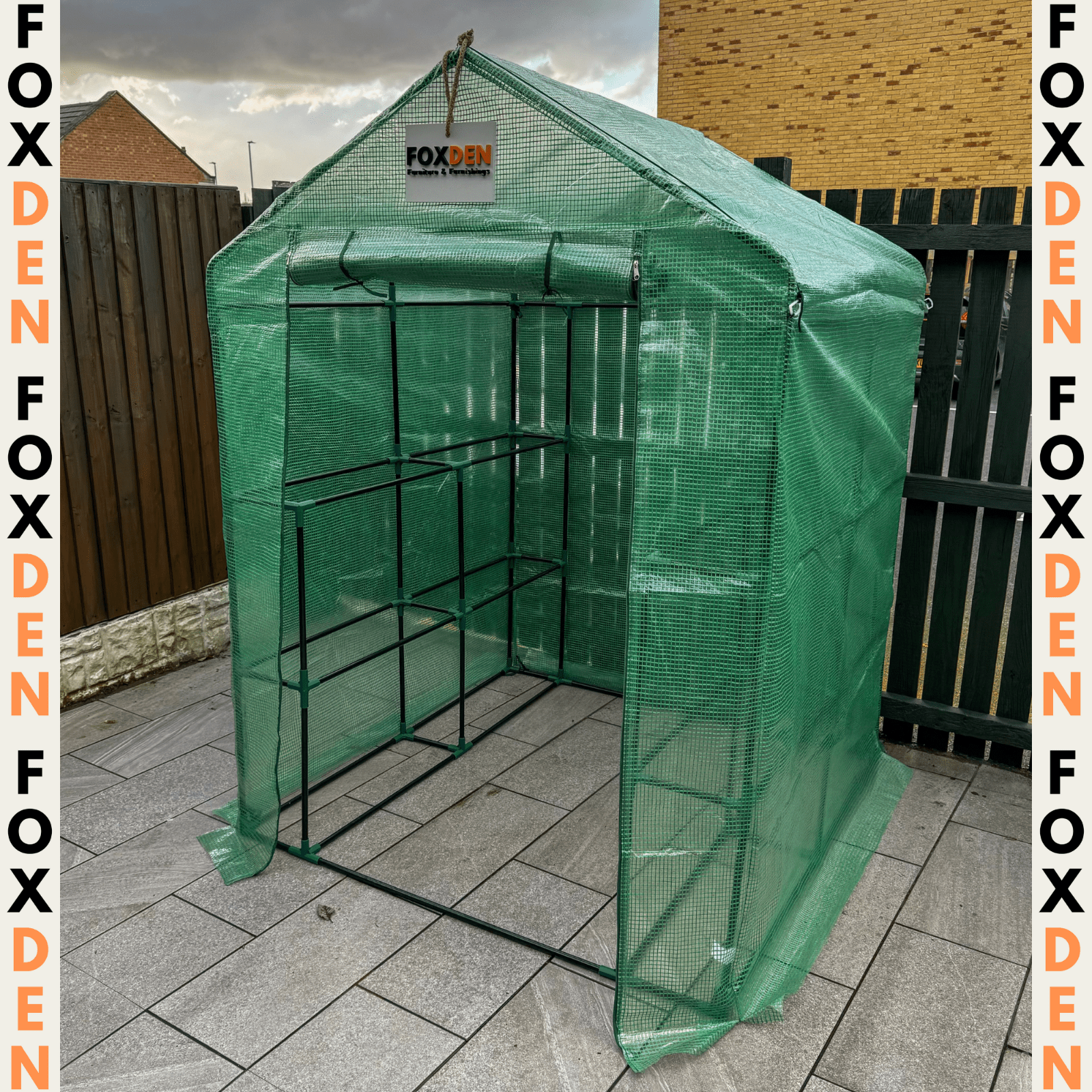 Large Walk In Greenhouse PVC Frame Shelves Reinforced Garden Plant Grow Nursery - Home and Garden Furniture Shop - rustic - furniture