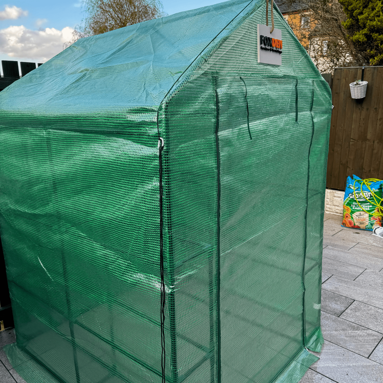 Large Walk In Greenhouse PVC Frame Shelves Reinforced Garden Plant Grow Nursery - Home and Garden Furniture Shop - rustic - furniture