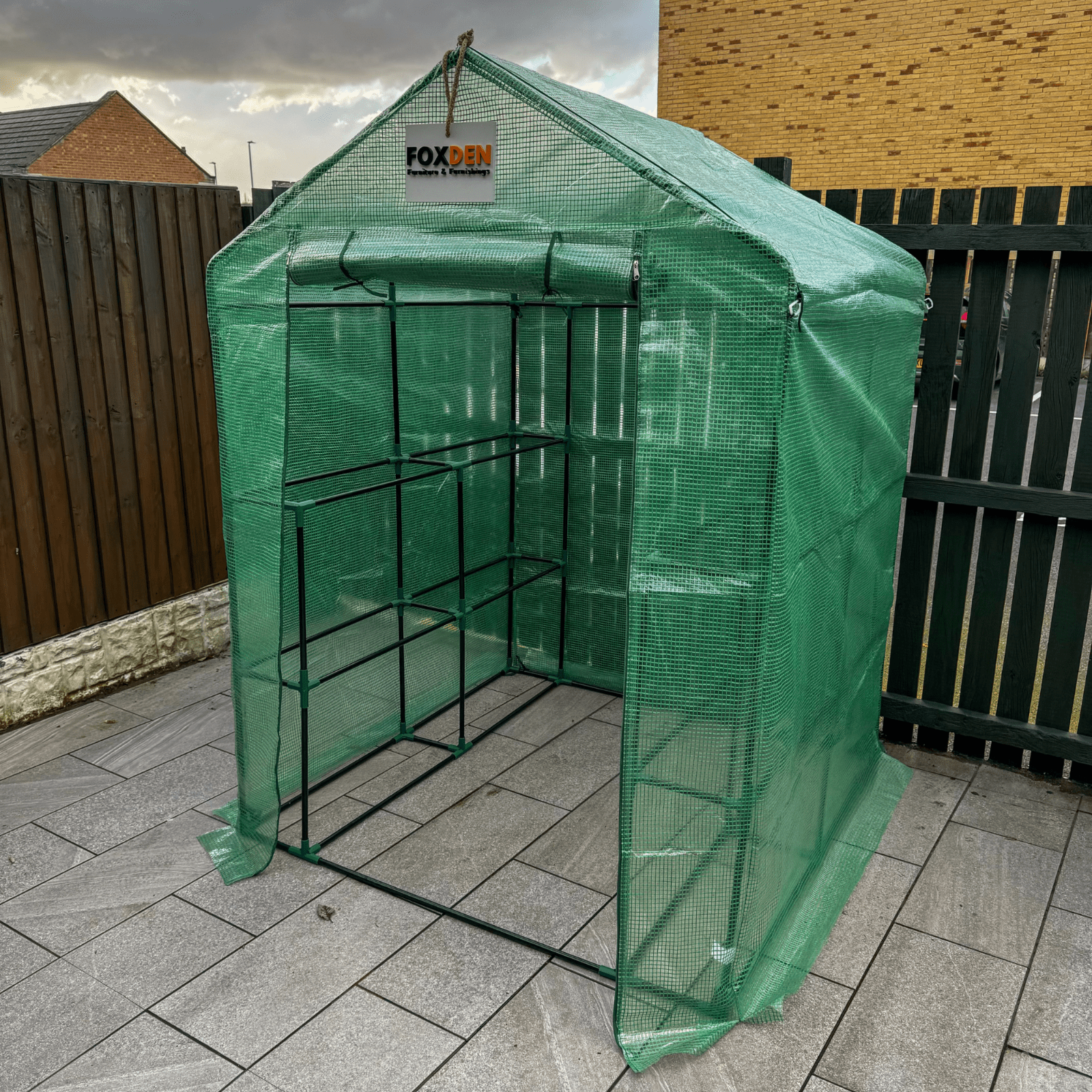 Large Walk In Greenhouse PVC Frame Shelves Reinforced Garden Plant Grow Nursery - Home and Garden Furniture Shop - rustic - furniture