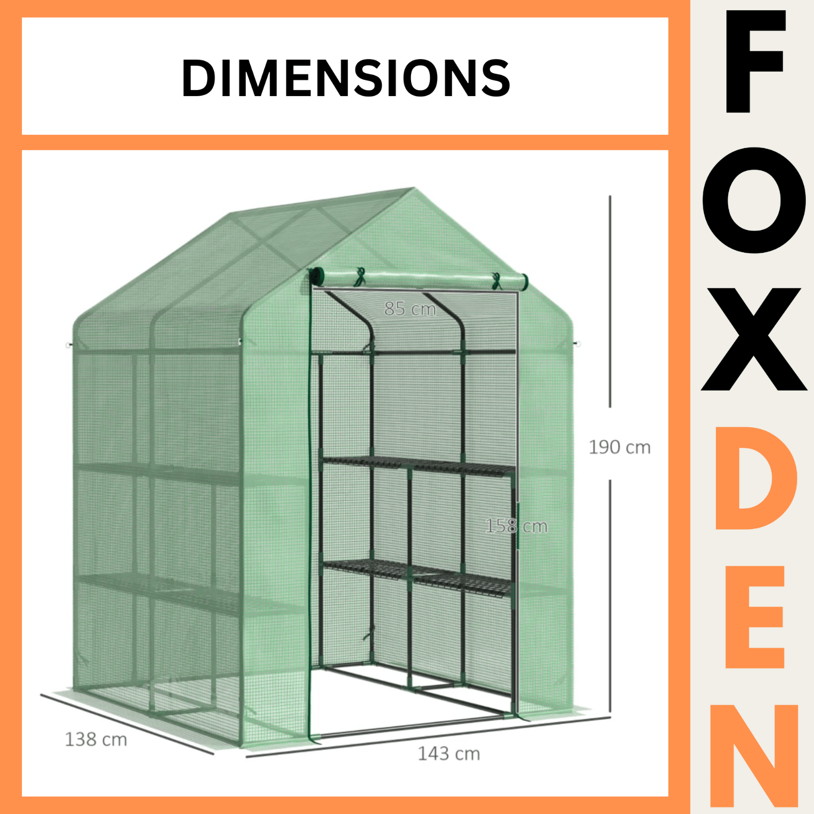 Large Walk In Greenhouse PVC Frame Shelves Reinforced Garden Plant Grow Nursery - Home and Garden Furniture Shop - rustic - furniture