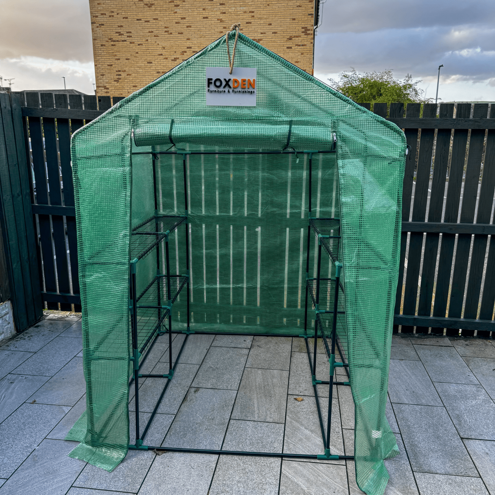 Large Walk In Greenhouse PVC Frame Shelves Reinforced Garden Plant Grow Nursery - Home and Garden Furniture Shop - rustic - furniture