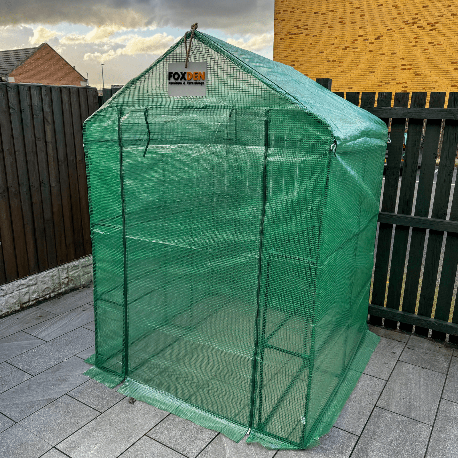 Large Walk In Greenhouse PVC Frame Shelves Reinforced Garden Plant Grow Nursery - Home and Garden Furniture Shop - rustic - furniture