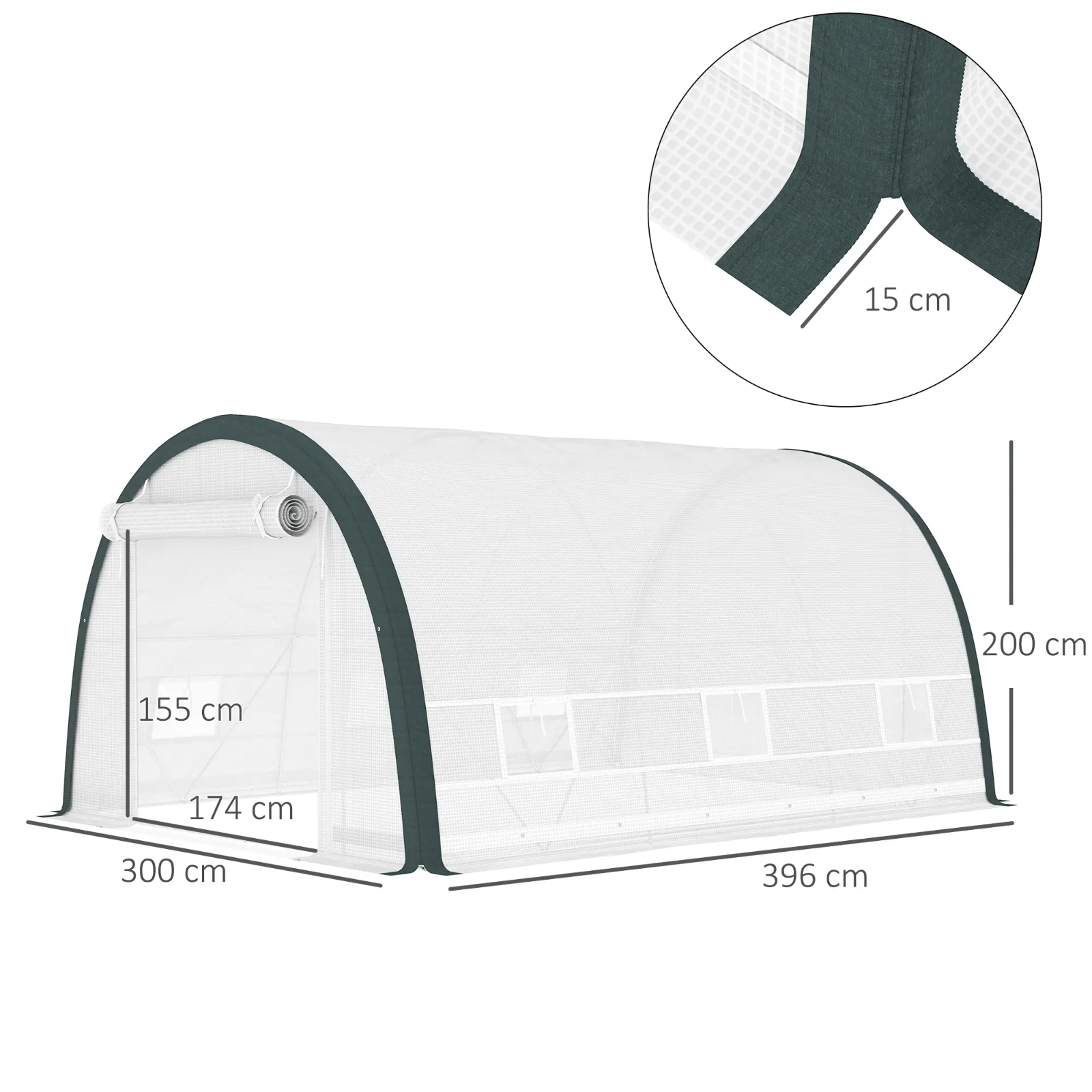 Large Walk In Polytunnel Greenhouse Plant Tent Metal Frame Outdoor Grow House - Home and Garden Furniture Shop - rustic - furniture