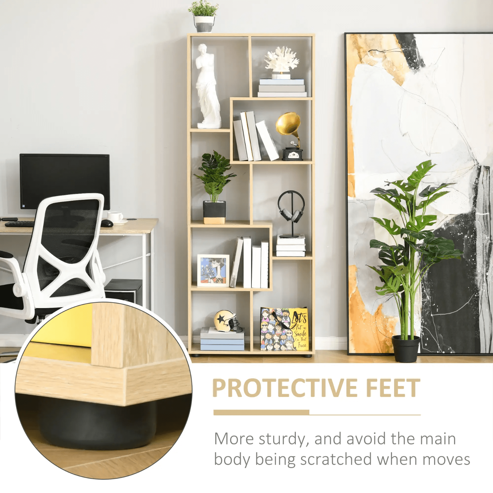 Large Wooden Bookcase Room Divider Tall Bookshelf Storage Display Shelving Unit - Home and Garden Furniture Shop - rustic - furniture