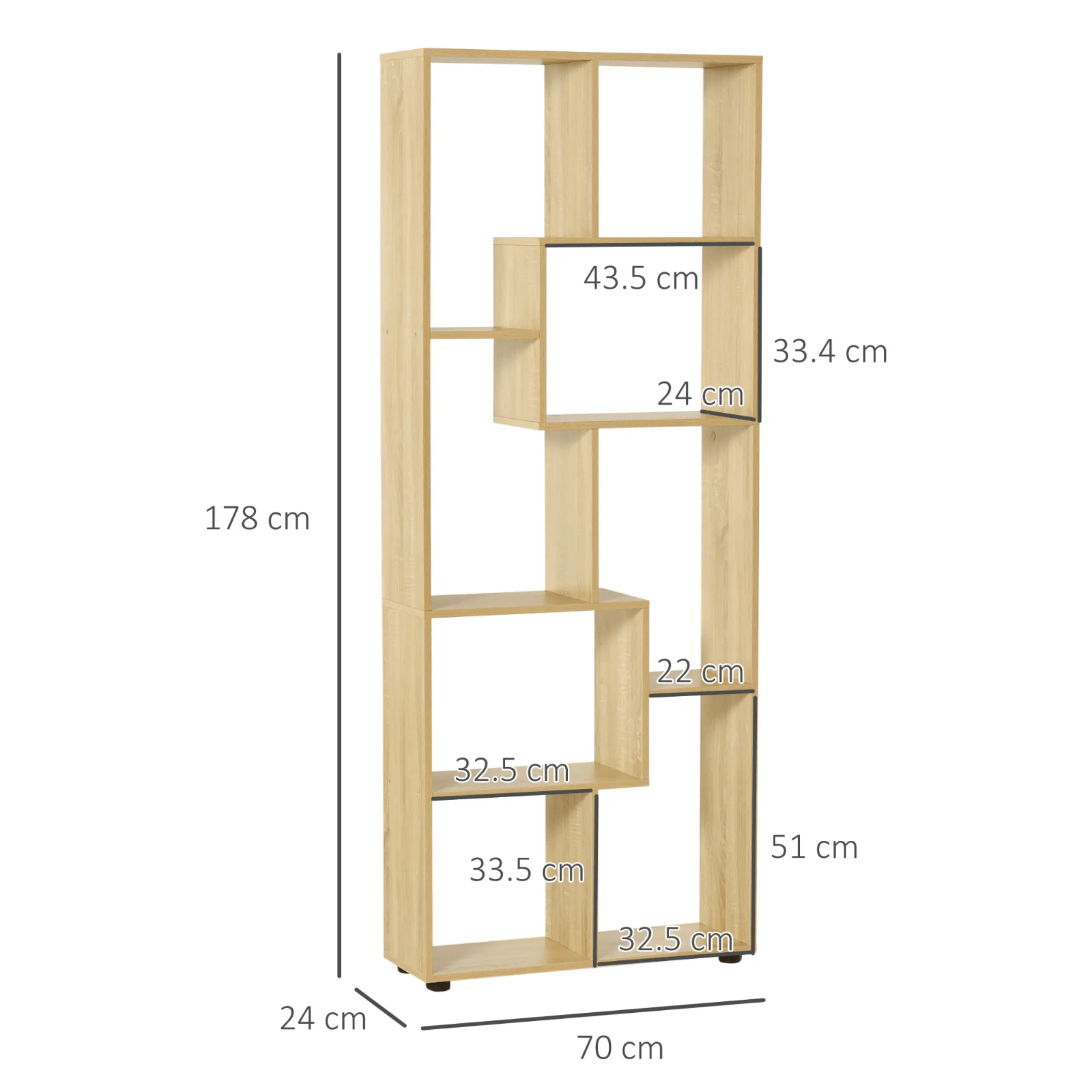 Large Wooden Bookcase Room Divider Tall Bookshelf Storage Display Shelving Unit - Home and Garden Furniture Shop - #rustic - furniture#