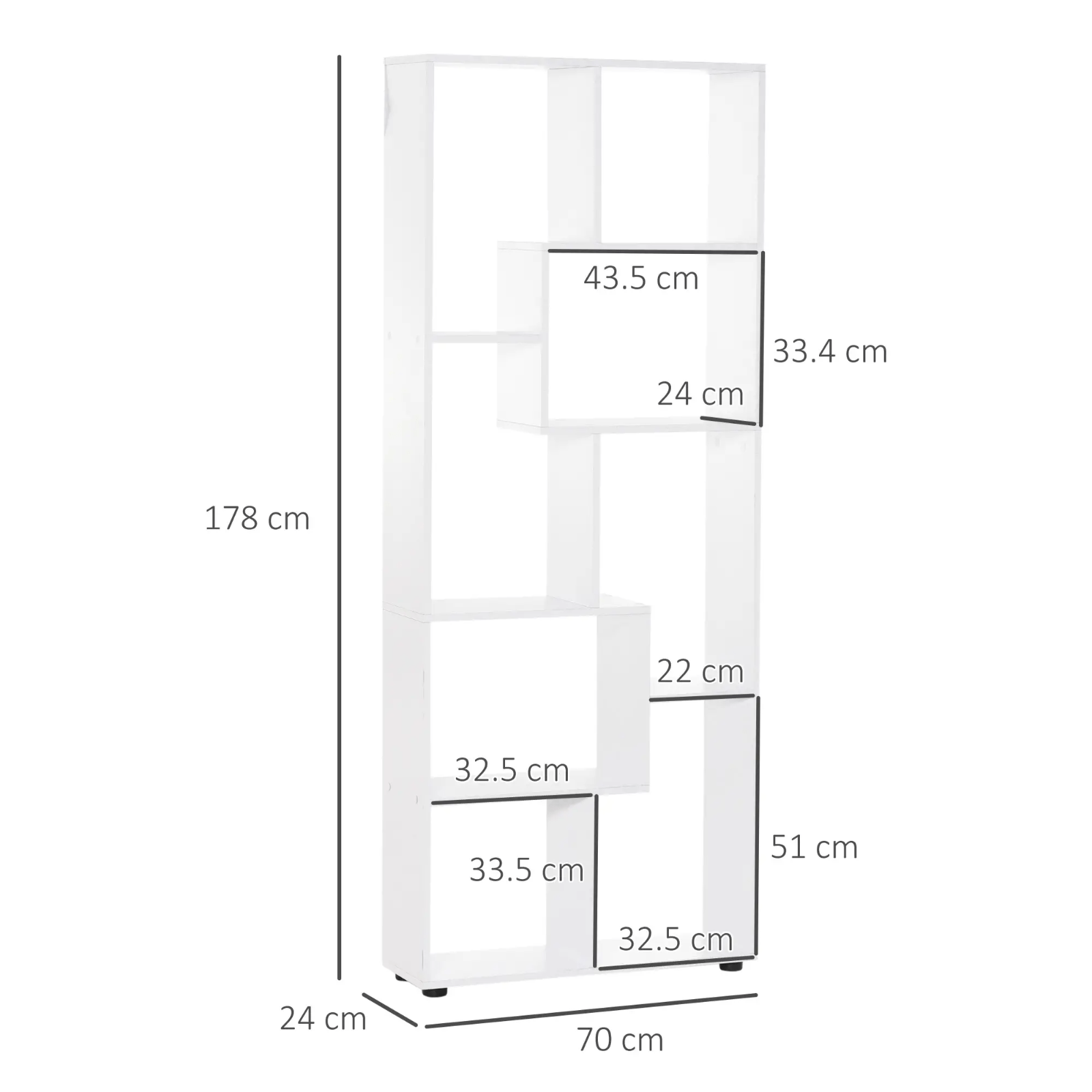 Large Wooden Bookcase Room Divider Tall Bookshelf Storage Display Shelving Unit - Home and Garden Furniture Shop - #rustic - furniture#