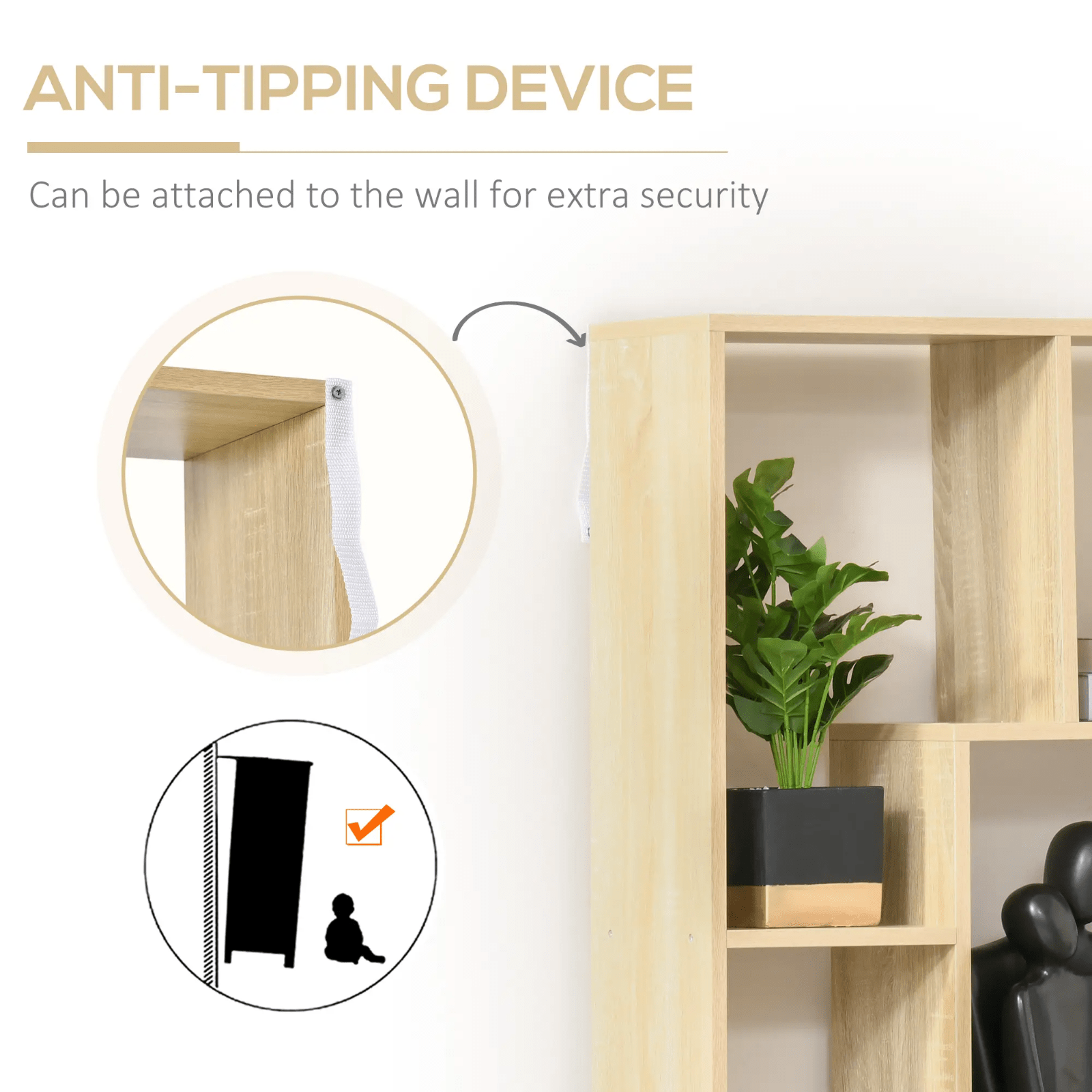 Large Wooden Bookcase Room Divider Tall Bookshelf Storage Display Shelving Unit - Home and Garden Furniture Shop - rustic - furniture