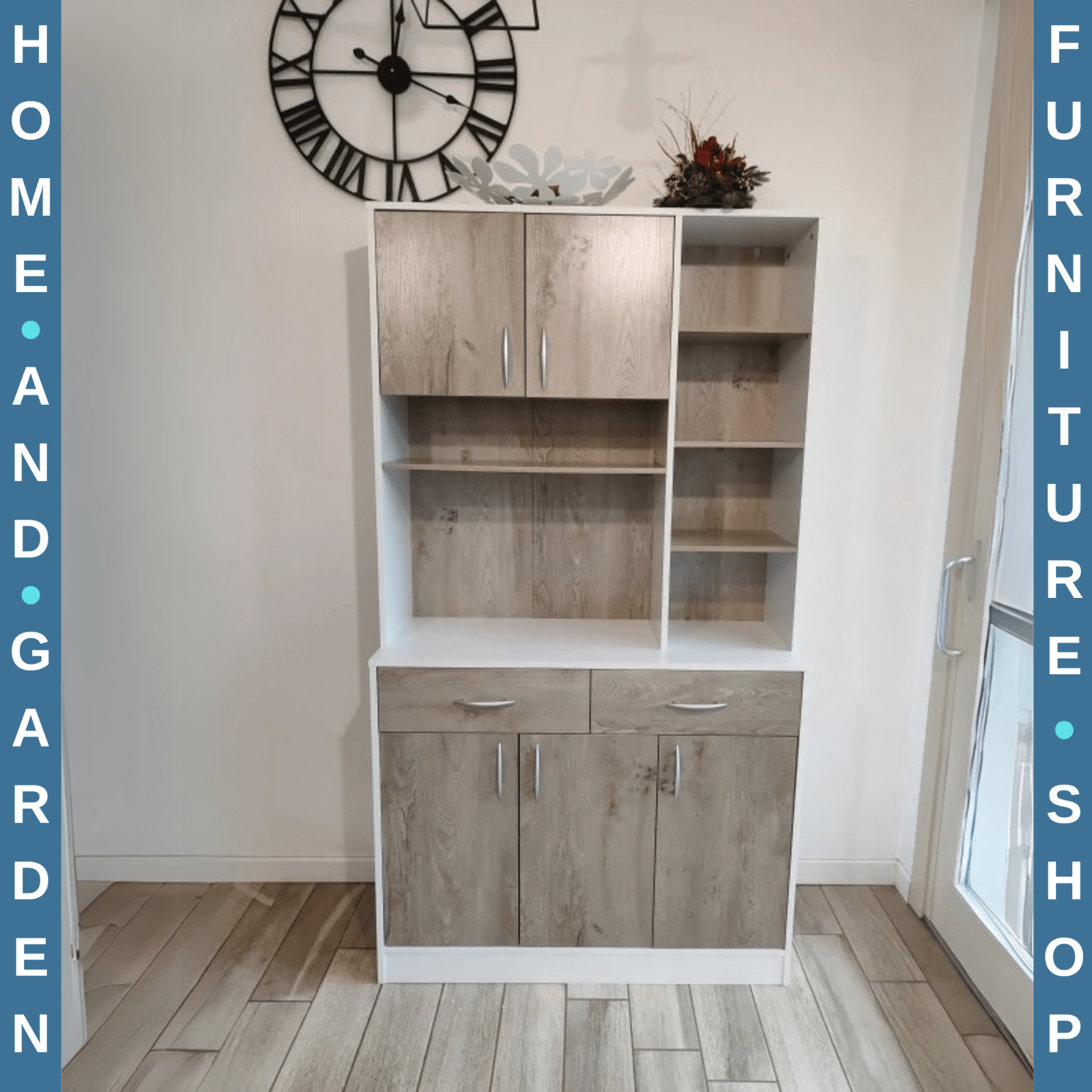 Larger Kitchen Larder Cupboard Buffet Storage Cabinet Server Sideboard Drawers - Home and Garden Furniture Shop - rustic - furniture