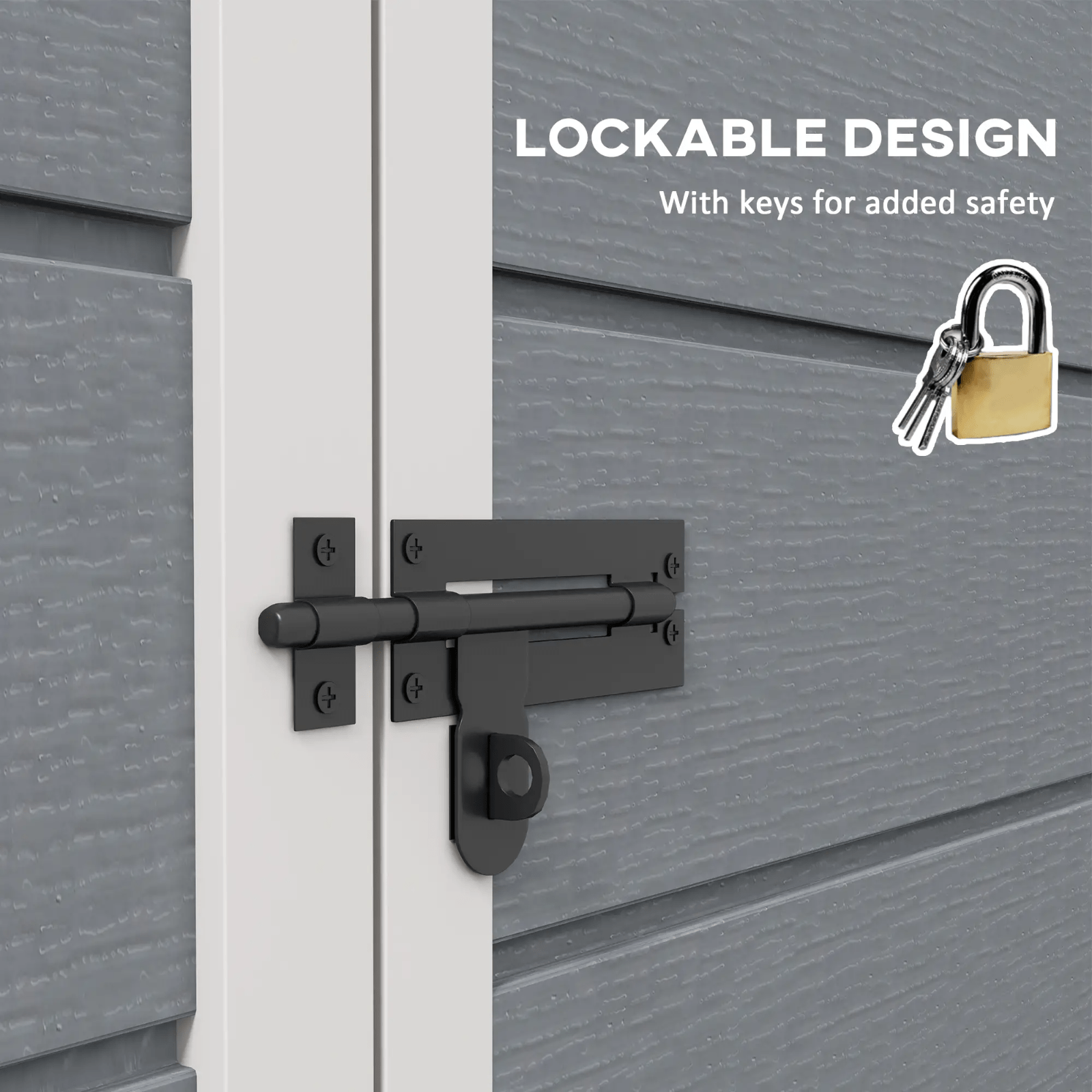 Lean to Garden Shed with Window 4 x 5ft Plastic Tool Storage House Lockable Door - Home and Garden Furniture Shop - rustic - furniture