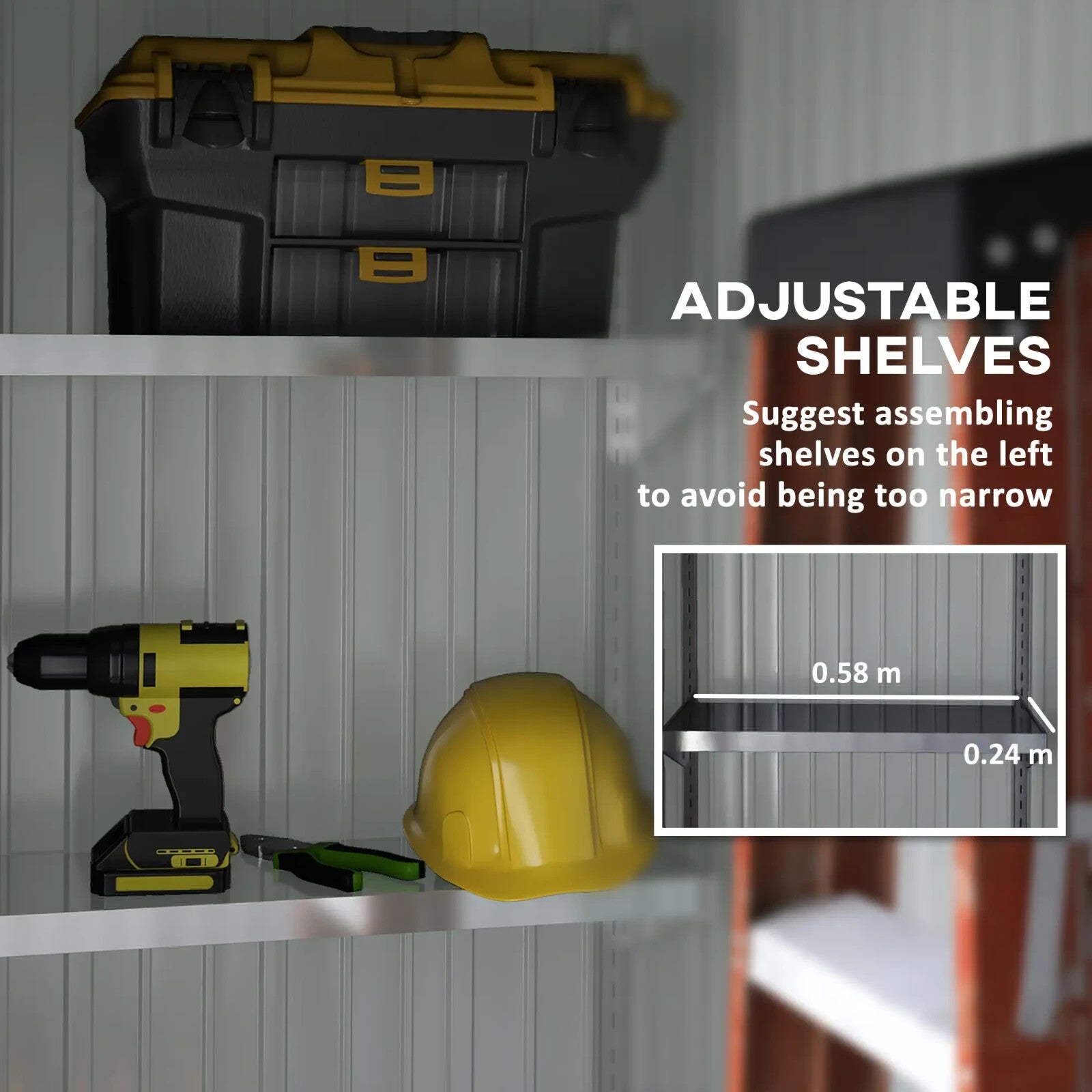 Lean to Steel Garden Storage Shed for Bike Tool 5 x 3ft Brown Small Outdoor Shed - Home and Garden Furniture Shop - rustic - furniture