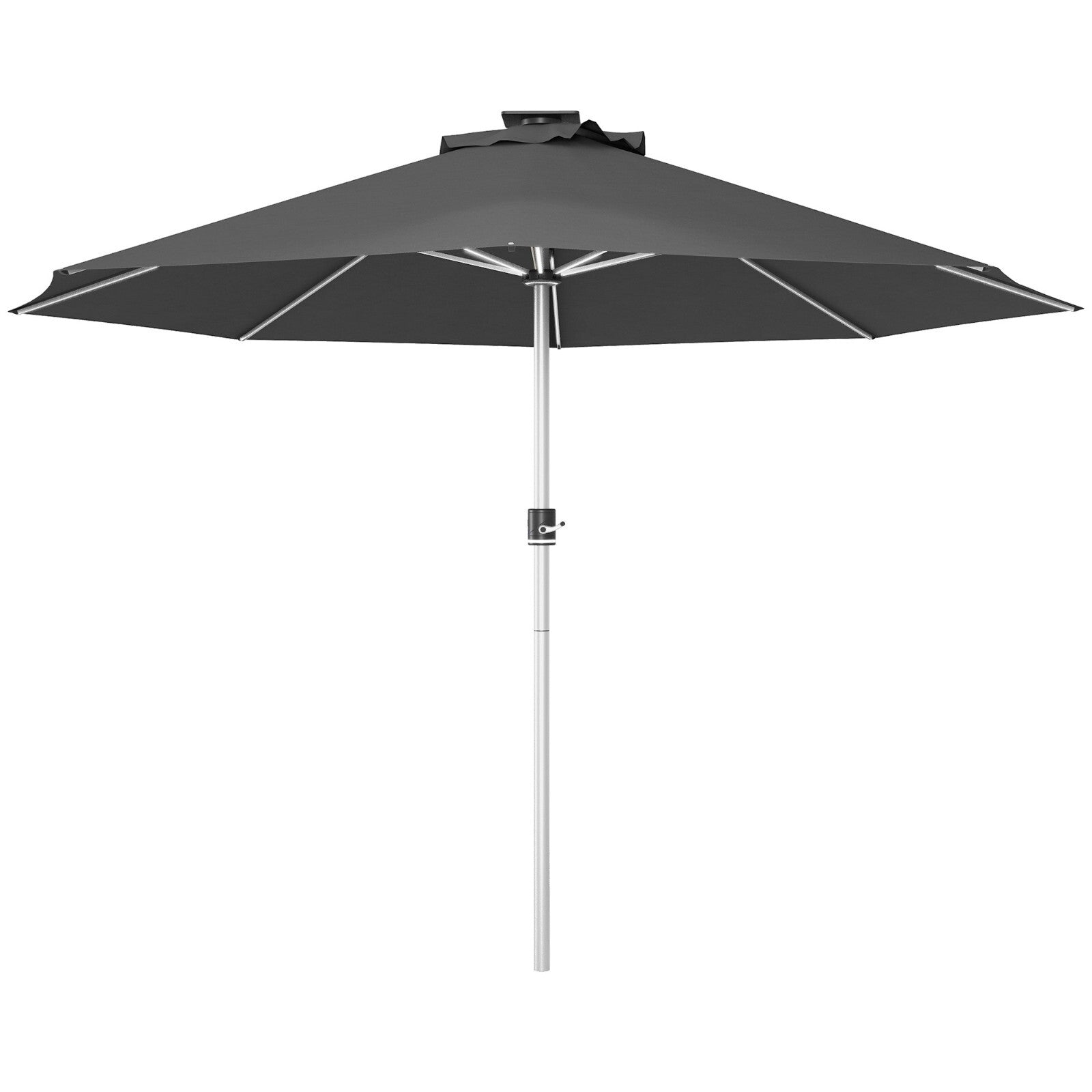 LED Patio Umbrella with Solar USB Charging 4Lighting Mode Outdoor Garden Parasol - Home and Garden Furniture Shop - rustic - furniture