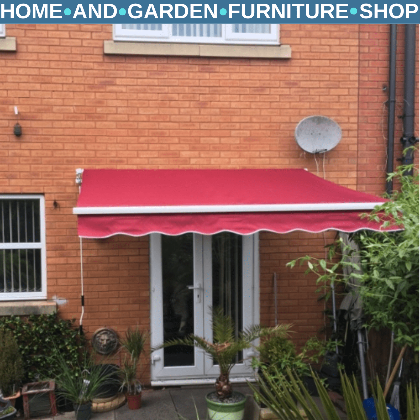 Manual Retractable Patio Awning 2.5m x 2m Garden Sun Shade Shelter with UV Cover - Home and Garden Furniture Shop - rustic - furniture