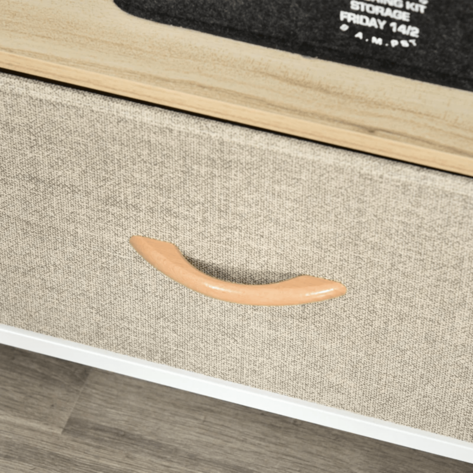 MDF Oak TV Stand Cabinet TV Console Center Unit 2 Drawers Shelf White Metal Legs - Home and Garden Furniture Shop - rustic - furniture