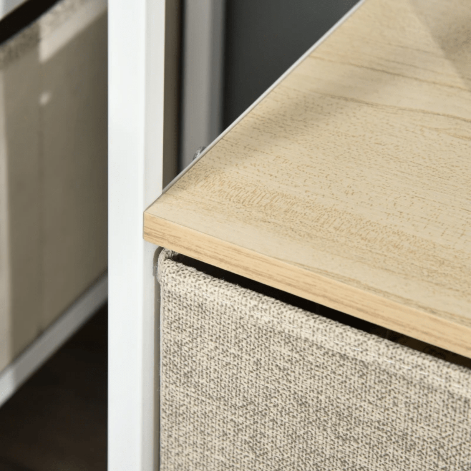 MDF Oak TV Stand Cabinet TV Console Center Unit 2 Drawers Shelf White Metal Legs - Home and Garden Furniture Shop - rustic - furniture