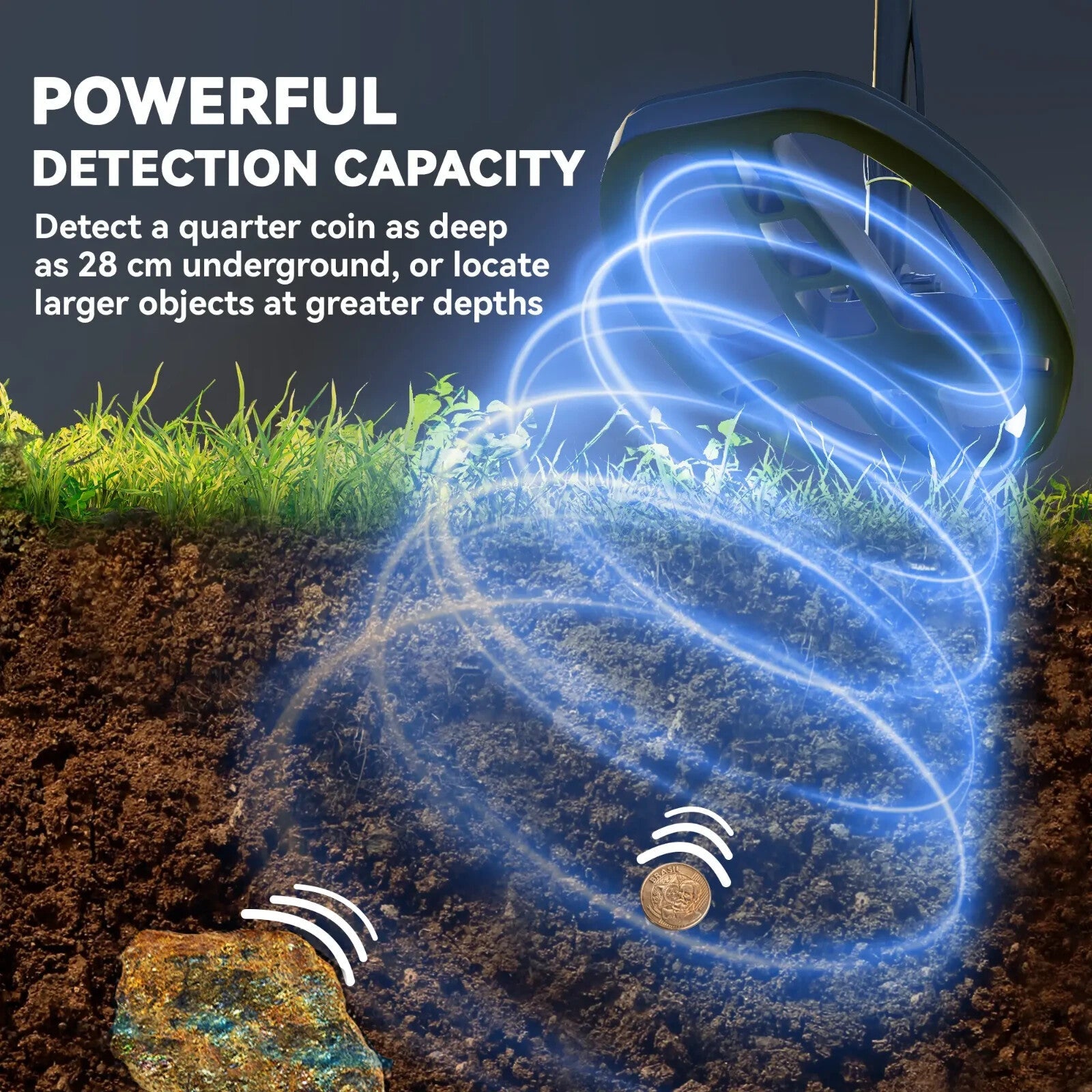 Metal Detector for Adults Beginners Gold Detector Waterproof Coil High Accuracy - Home and Garden Furniture Shop - rustic - furniture
