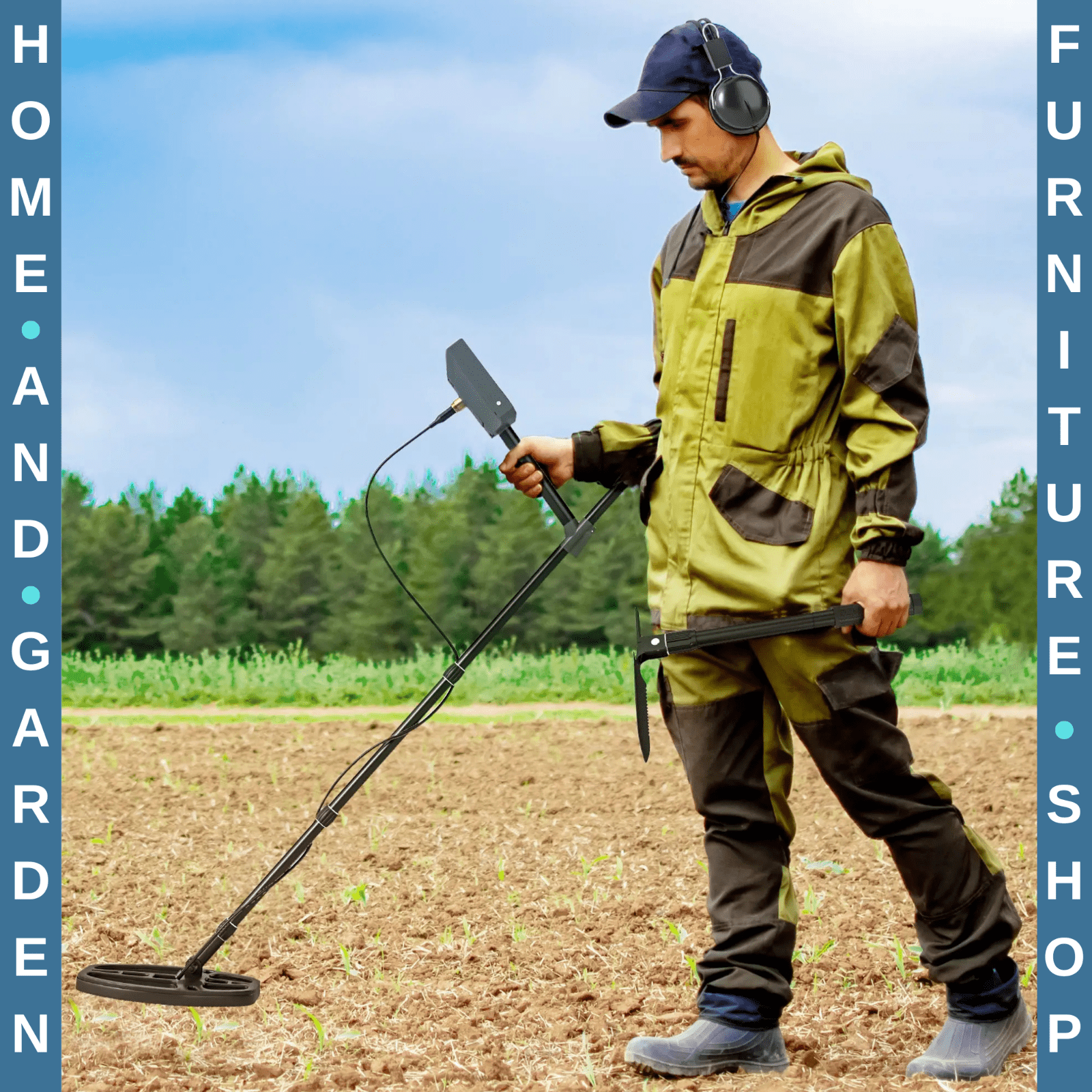 Metal Detector for Adults Beginners Gold Detector Waterproof Coil High Accuracy - Home and Garden Furniture Shop - rustic - furniture