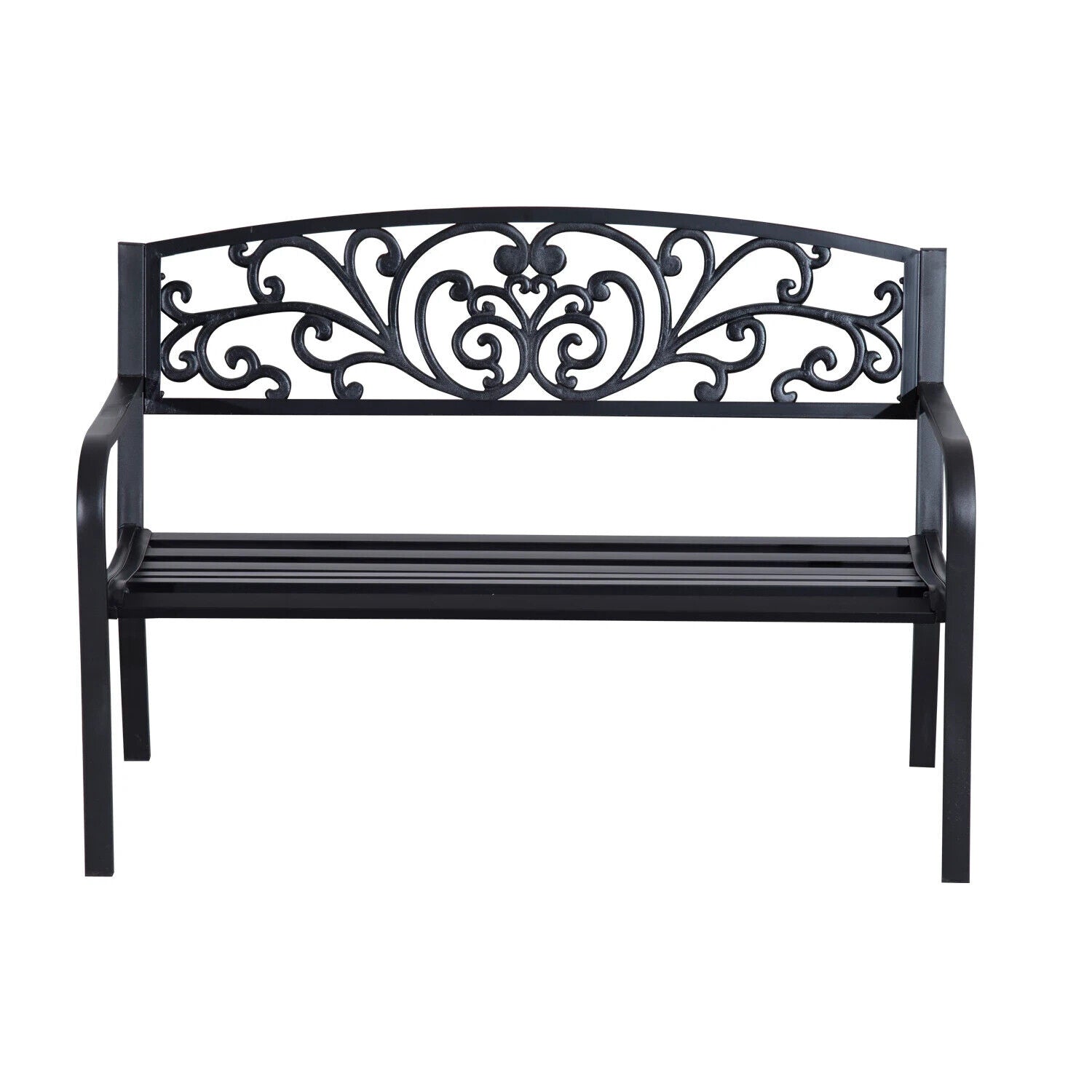 Metal Garden Bench 2 Seater Porch Patio Park Chair Seat Outdoor Vintage Design - Home and Garden Furniture Shop - #rustic - furniture#