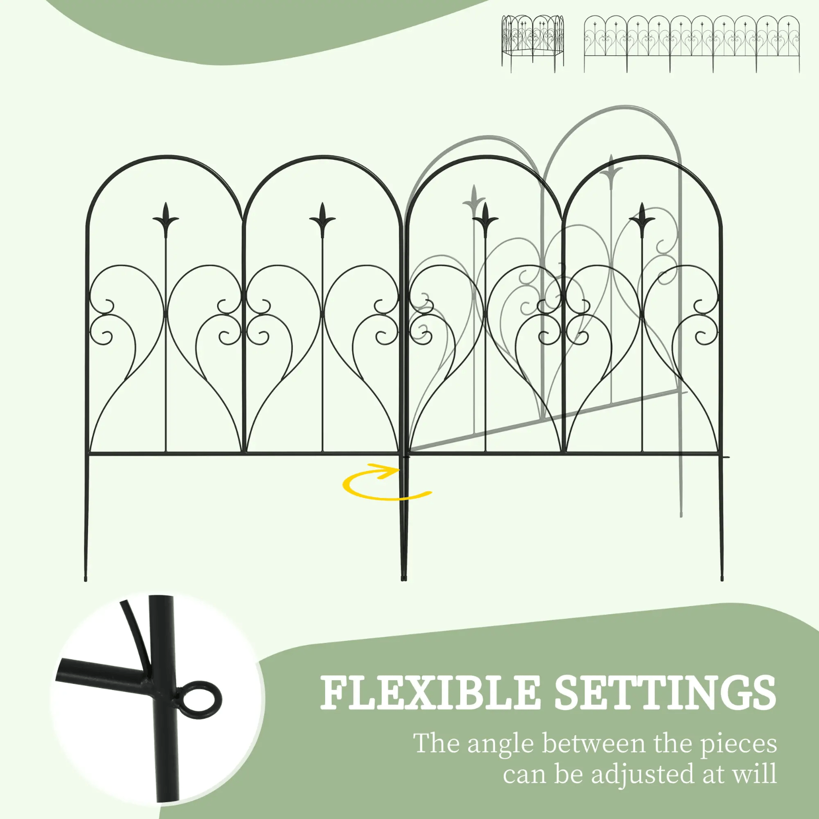 Metal Garden Border Fence 5x Lawn Decorative Edge Grass Edging Path Drive Fence - Home and Garden Furniture Shop - #rustic - furniture#